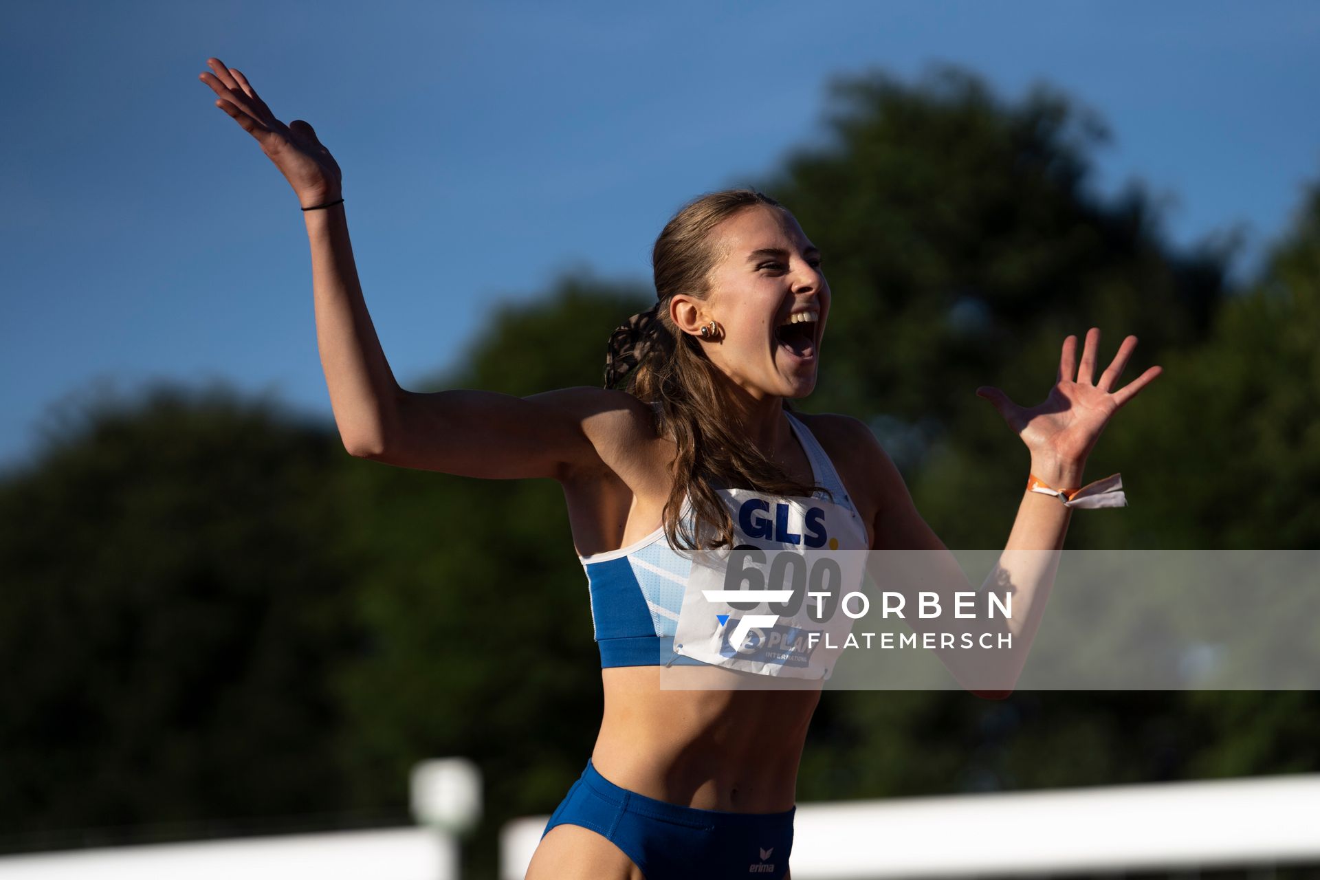Mayleen Bartz (VfL Stade) am 16.07.2022 waehrend den deutschen Leichtathletik-Jugendmeisterschaften 2022 in Ulm