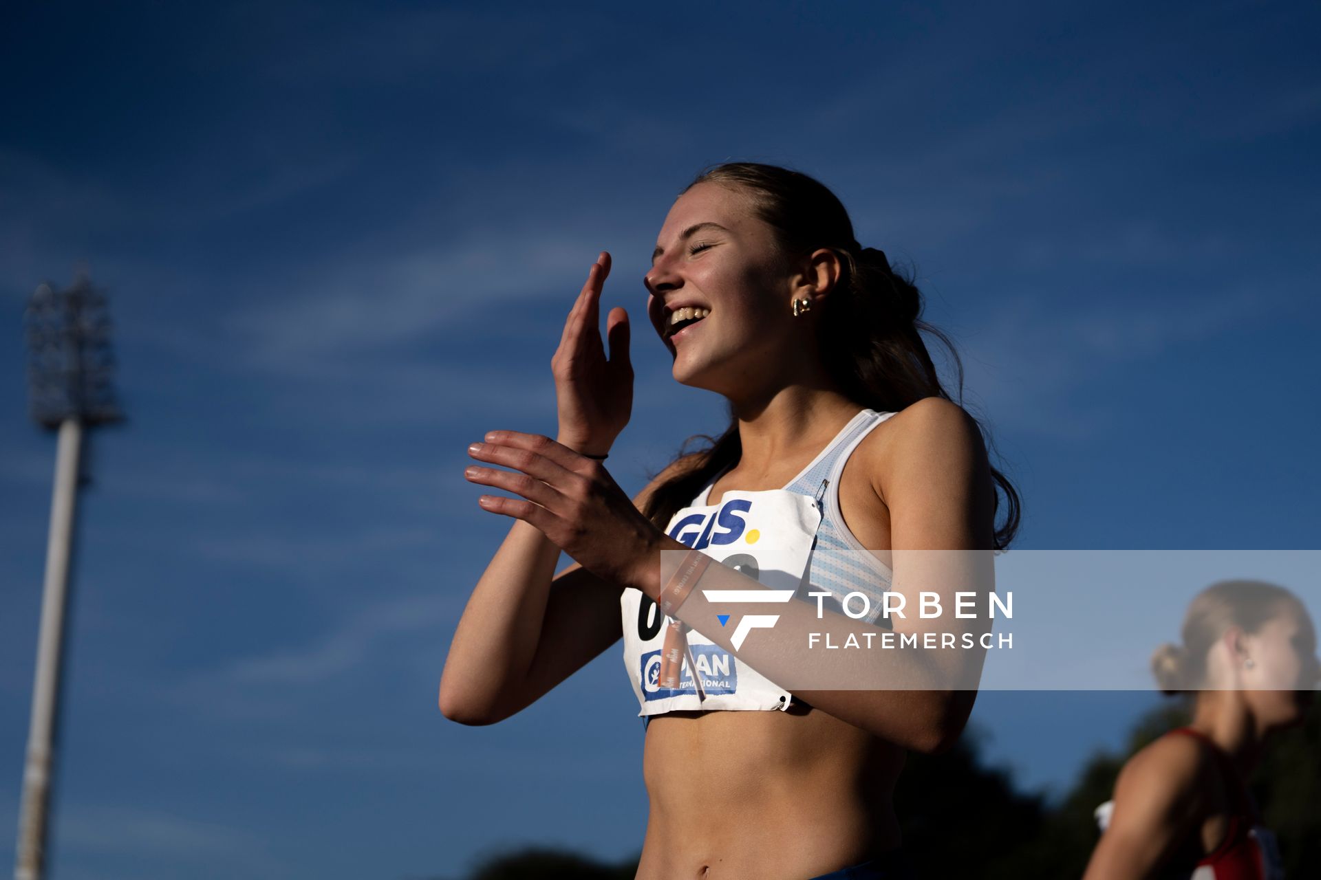 Mayleen Bartz (VfL Stade) am 16.07.2022 waehrend den deutschen Leichtathletik-Jugendmeisterschaften 2022 in Ulm