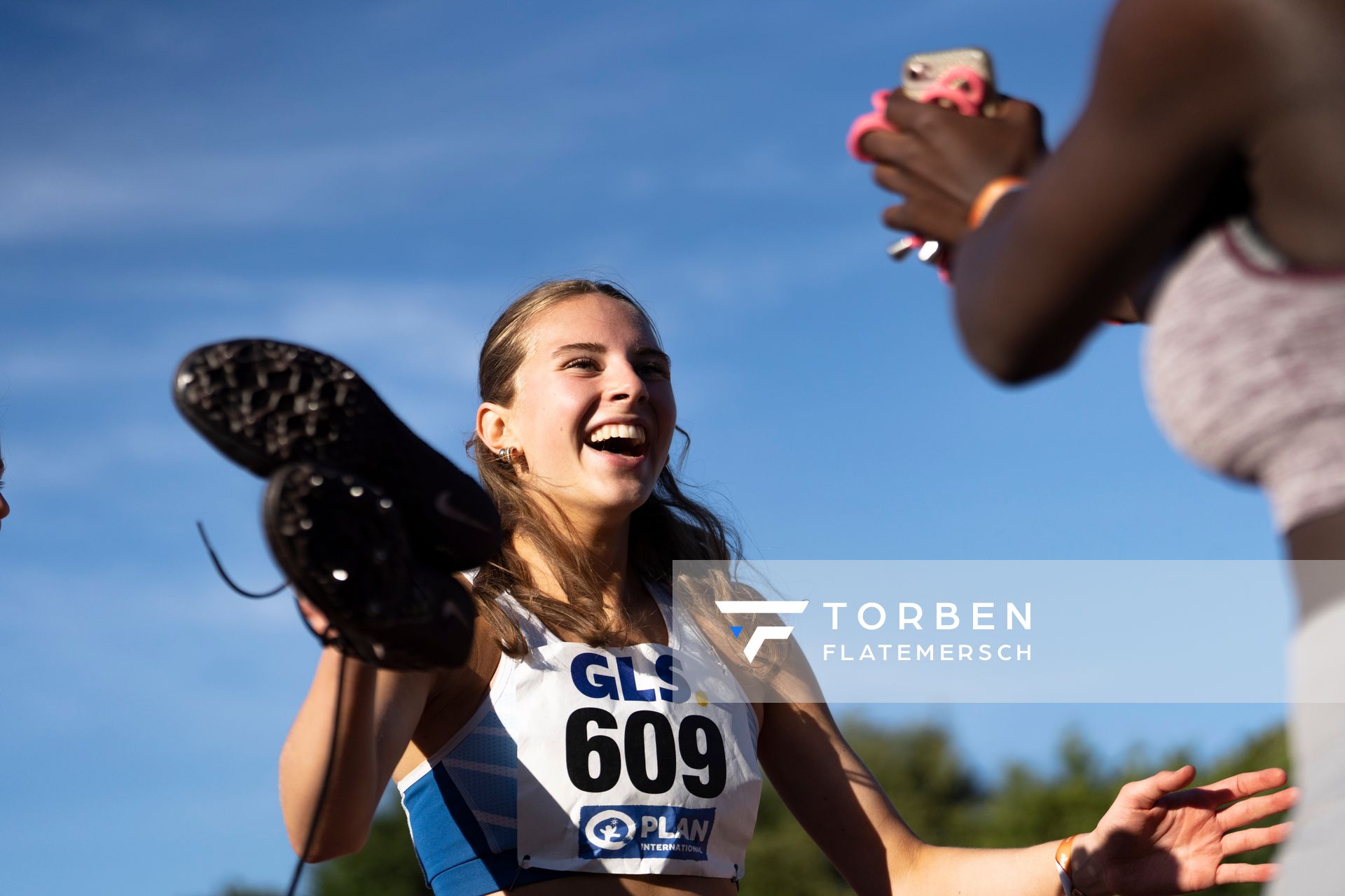 Mayleen Bartz (VfL Stade) am 16.07.2022 waehrend den deutschen Leichtathletik-Jugendmeisterschaften 2022 in Ulm