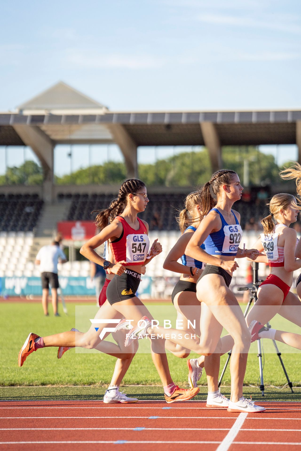 Anna Malena Wolff López (Braunschweiger Laufclub) am 16.07.2022 waehrend den deutschen Leichtathletik-Jugendmeisterschaften 2022 in Ulm