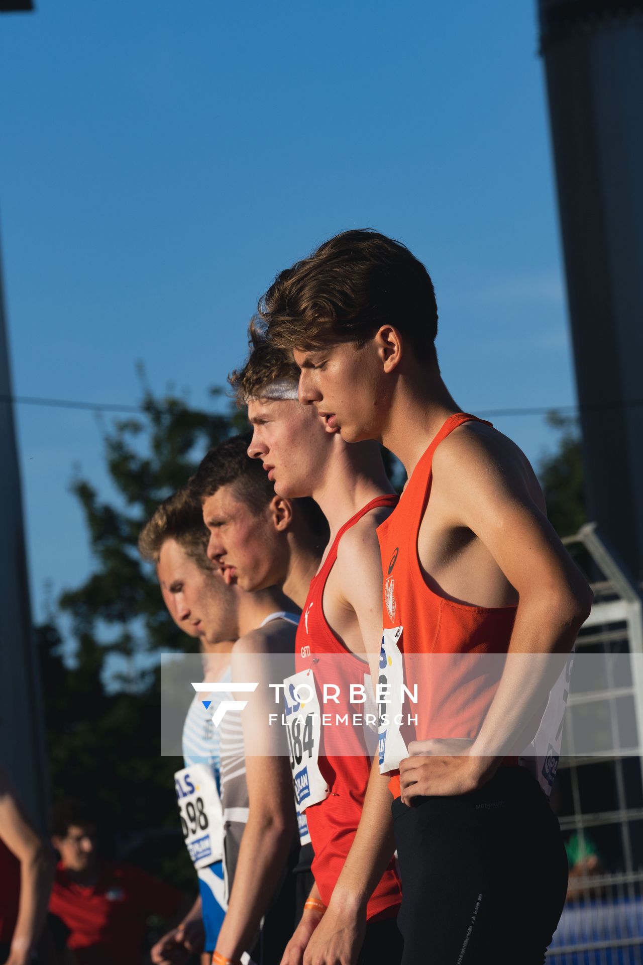 Rodion Beimler (LC Cottbus) beim 1500m Start am 16.07.2022 waehrend den deutschen Leichtathletik-Jugendmeisterschaften 2022 in Ulm
