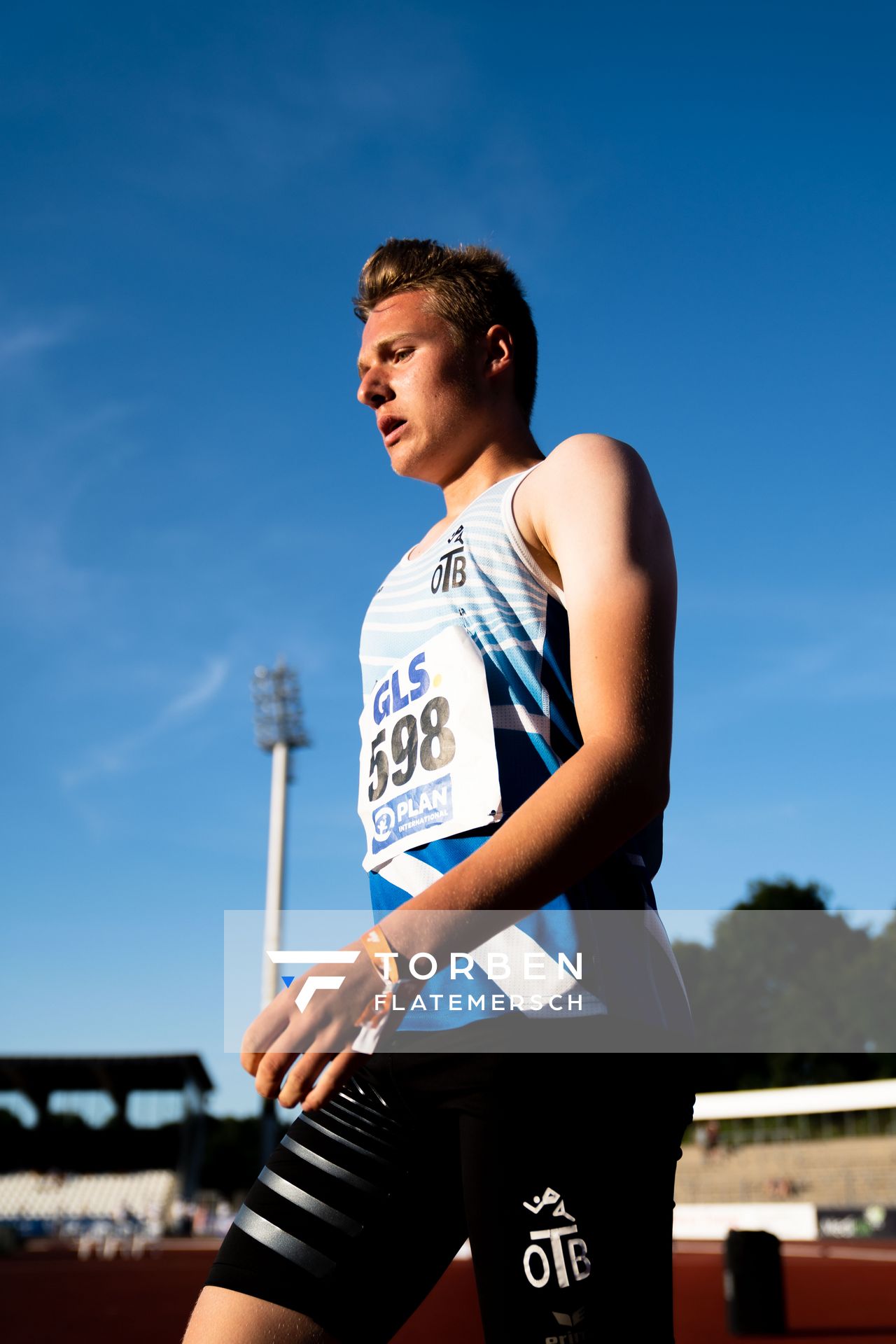 Jonas Kulgemeyer (OTB Osnabrueck) am 16.07.2022 waehrend den deutschen Leichtathletik-Jugendmeisterschaften 2022 in Ulm