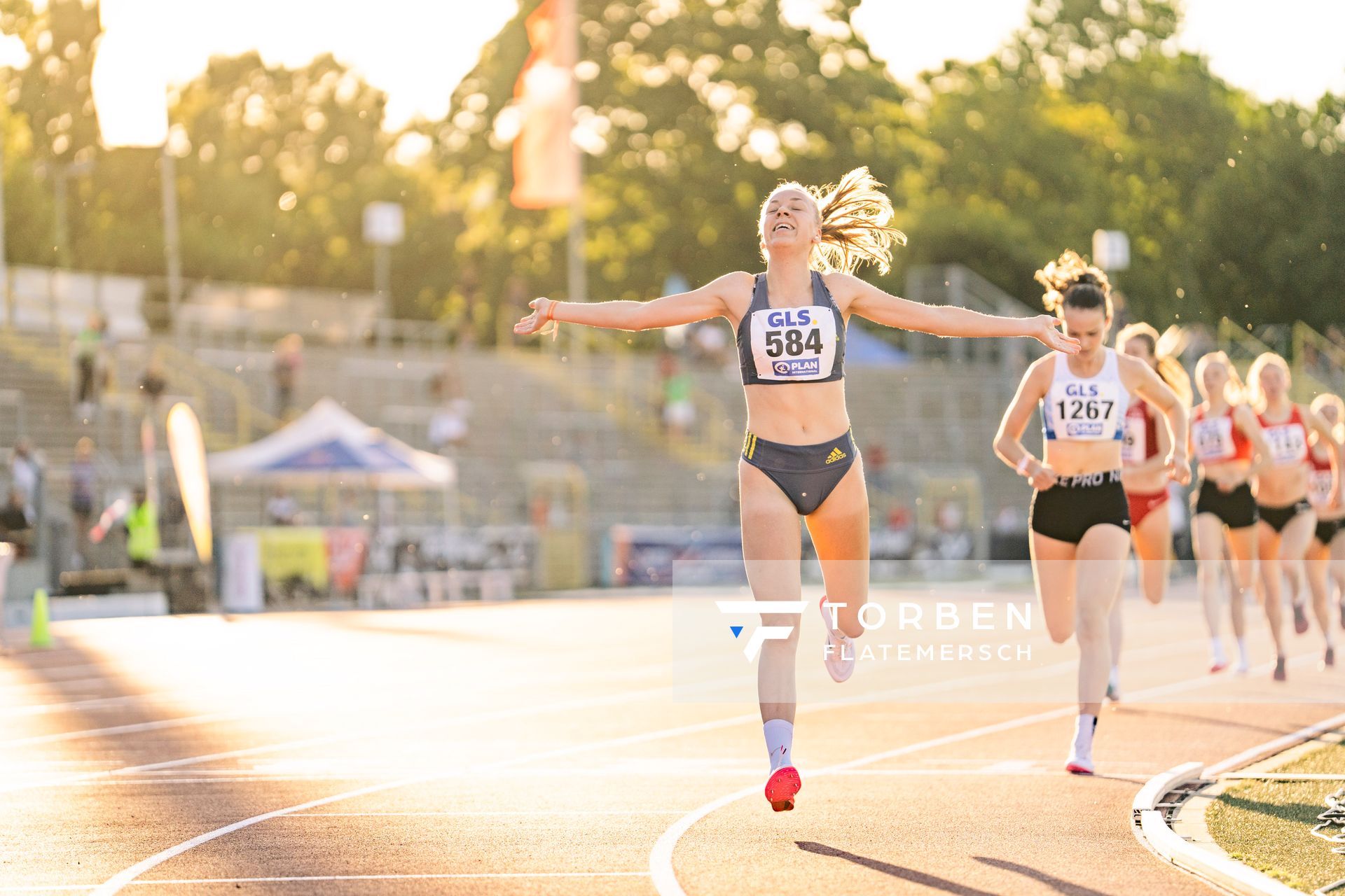 Carolin Hinrichs (VfL Loeningen) am 16.07.2022 waehrend den deutschen Leichtathletik-Jugendmeisterschaften 2022 in Ulm