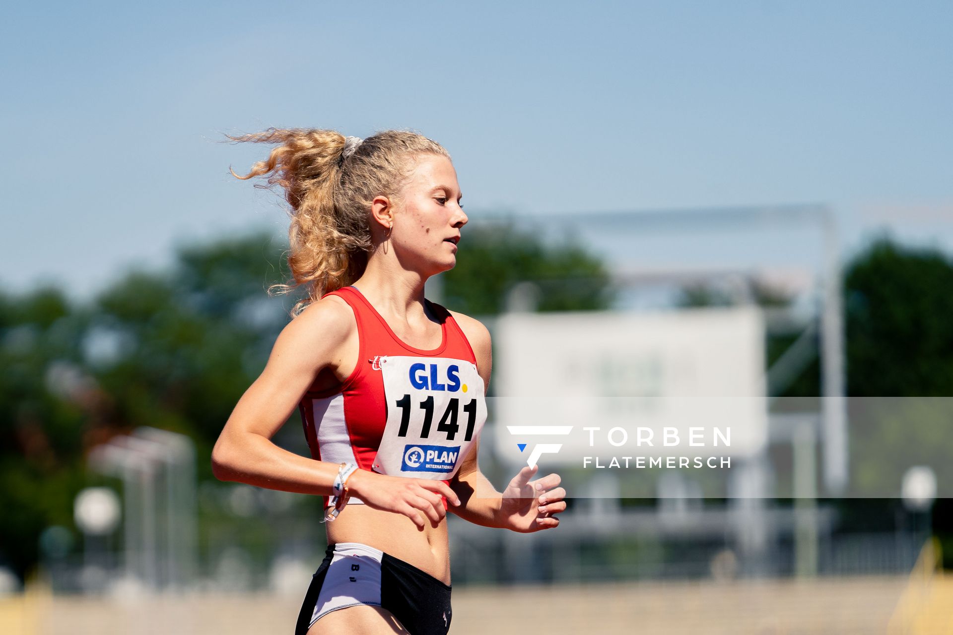 Leonie Kruse (LG Brillux Muenster) am 17.07.2022 waehrend den deutschen Leichtathletik-Jugendmeisterschaften 2022 in Ulm