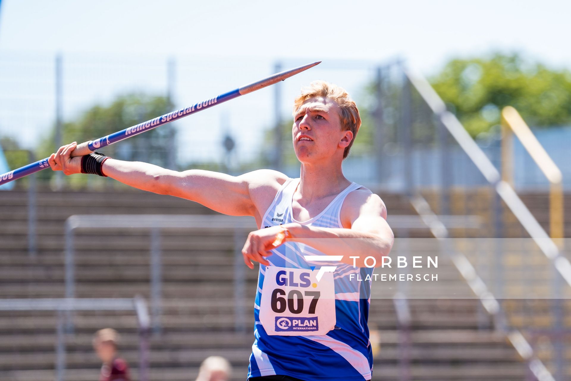 Bennett Pauli (VfL Stade) am 17.07.2022 waehrend den deutschen Leichtathletik-Jugendmeisterschaften 2022 in Ulm