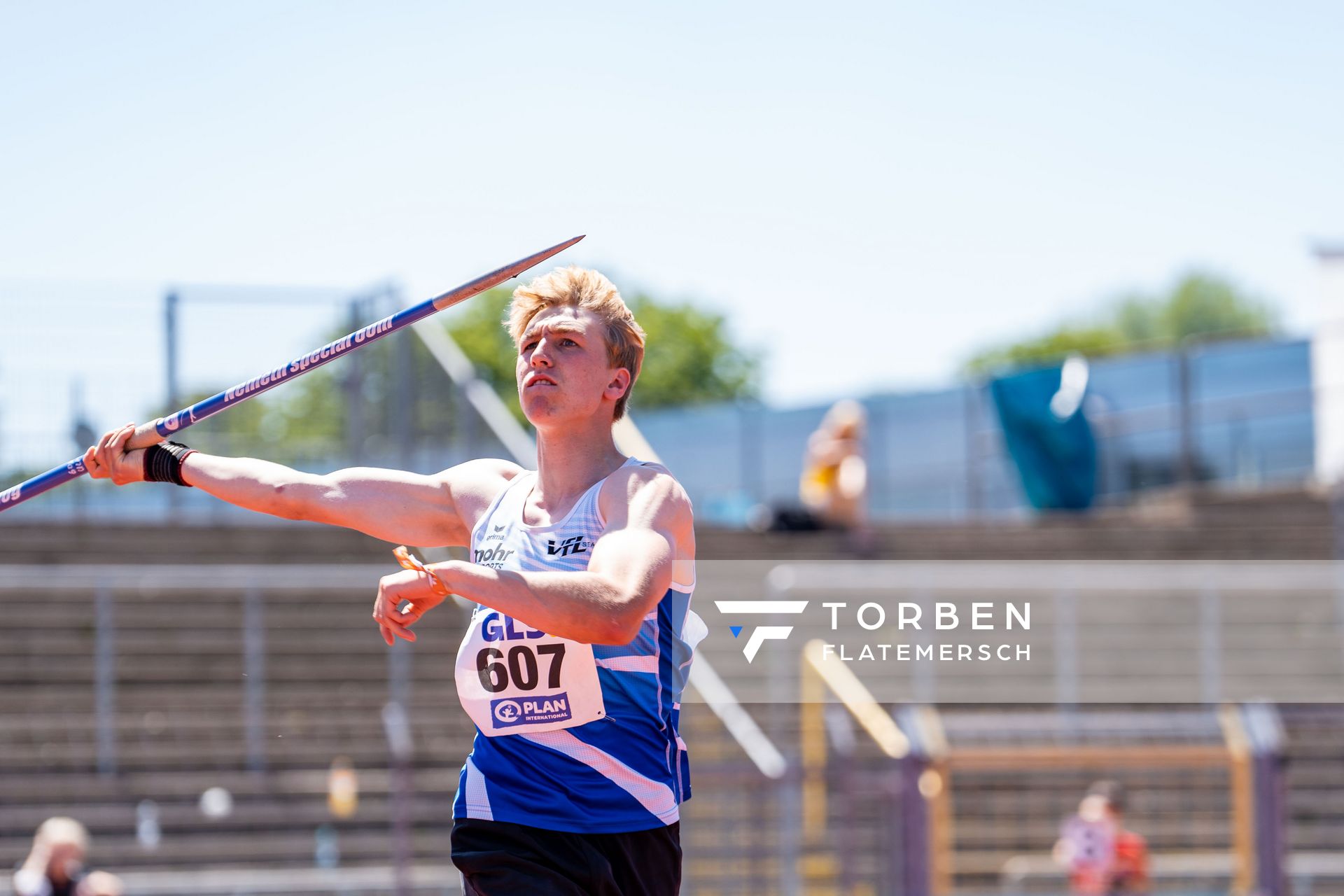 Bennett Pauli (VfL Stade) am 17.07.2022 waehrend den deutschen Leichtathletik-Jugendmeisterschaften 2022 in Ulm