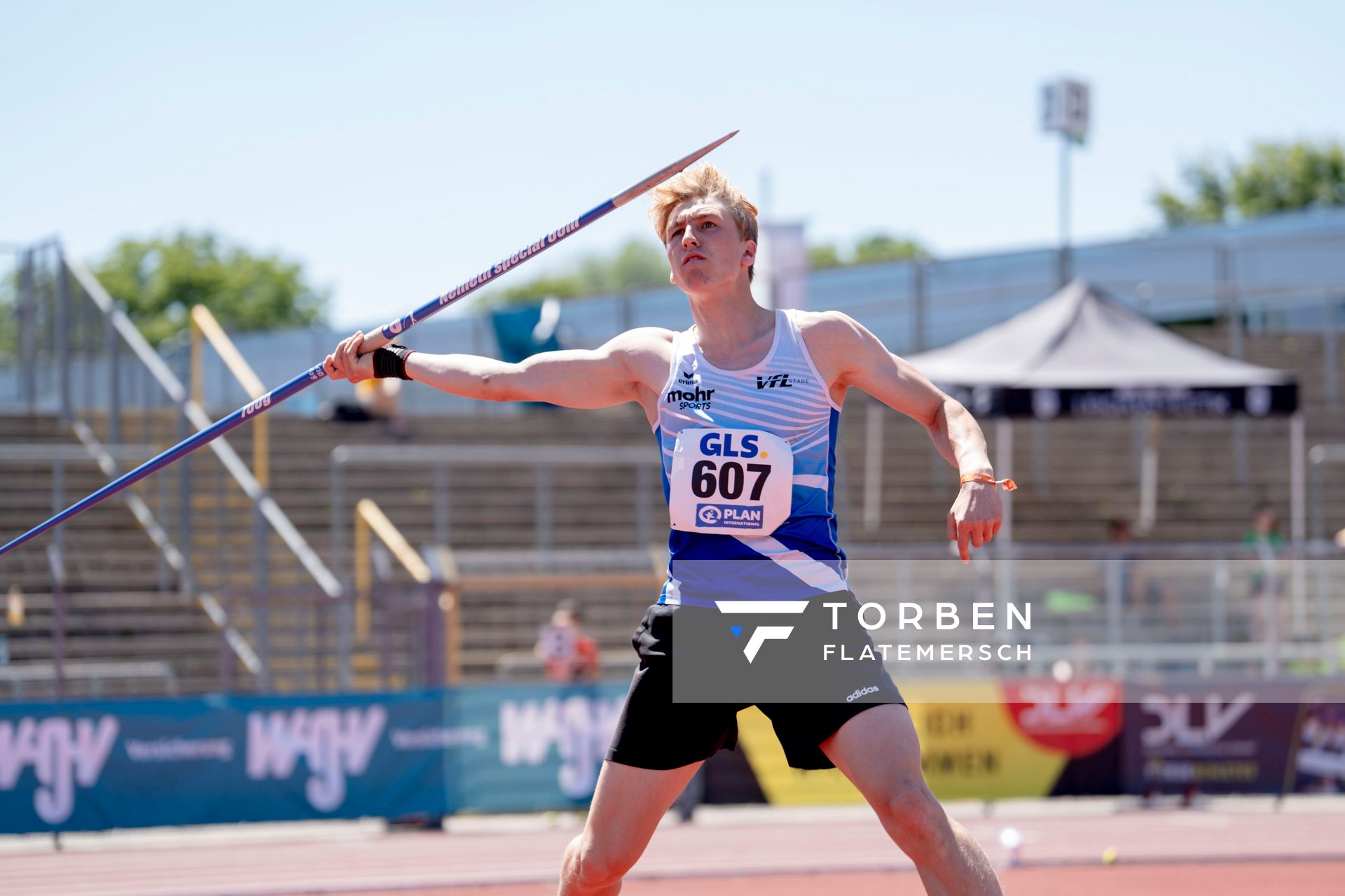 Bennett Pauli (VfL Stade) am 17.07.2022 waehrend den deutschen Leichtathletik-Jugendmeisterschaften 2022 in Ulm