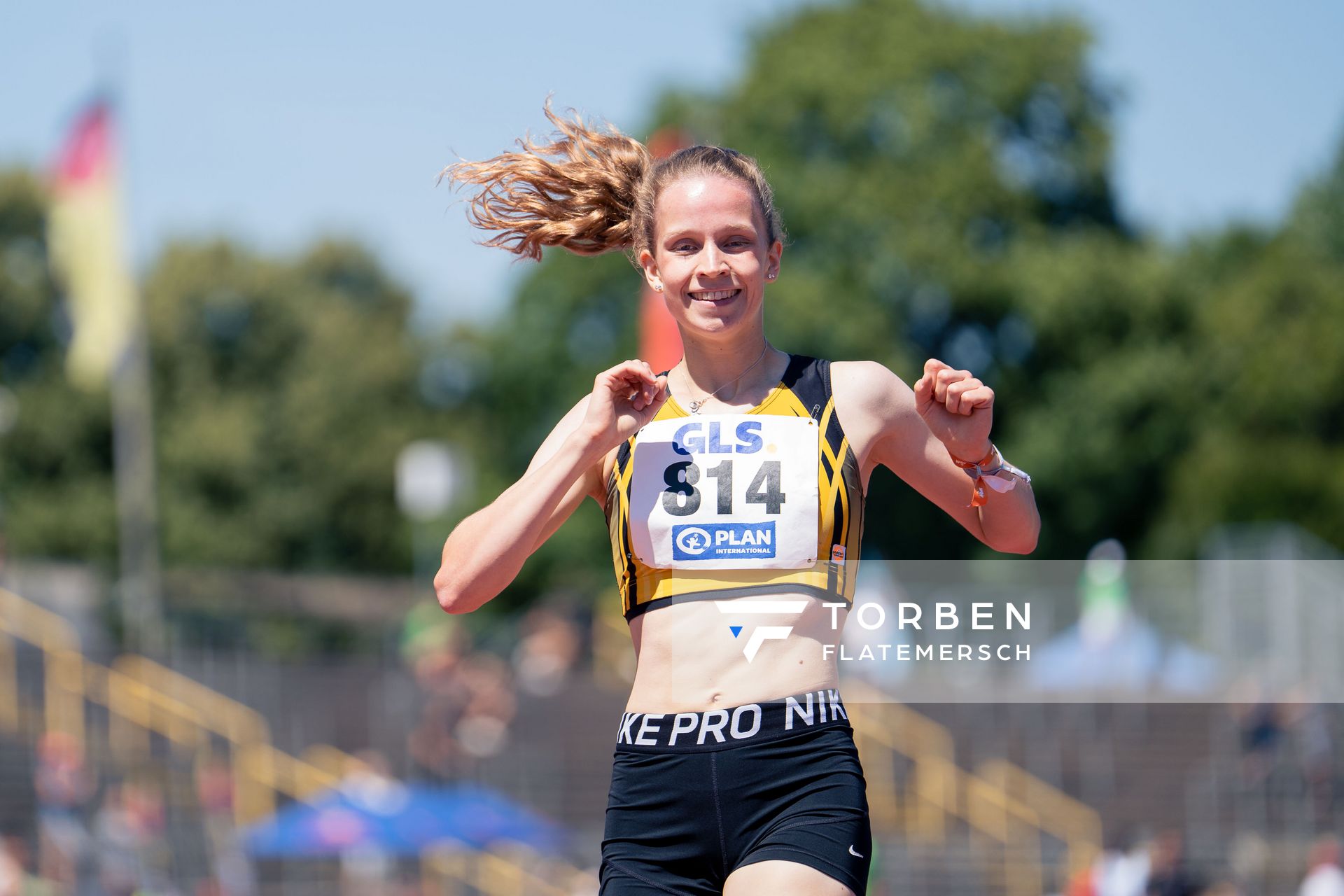 Adia Budde (TSV Altenholz) am 17.07.2022 waehrend den deutschen Leichtathletik-Jugendmeisterschaften 2022 in Ulm