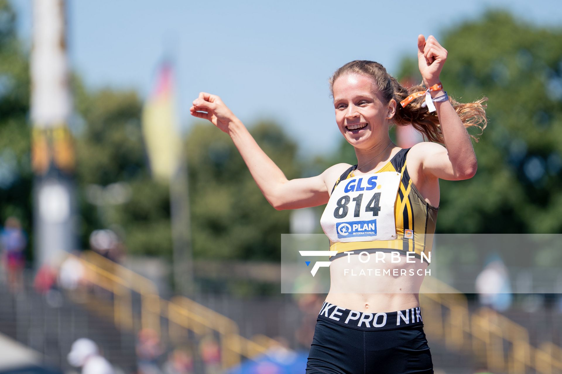 Adia Budde (TSV Altenholz) am 17.07.2022 waehrend den deutschen Leichtathletik-Jugendmeisterschaften 2022 in Ulm