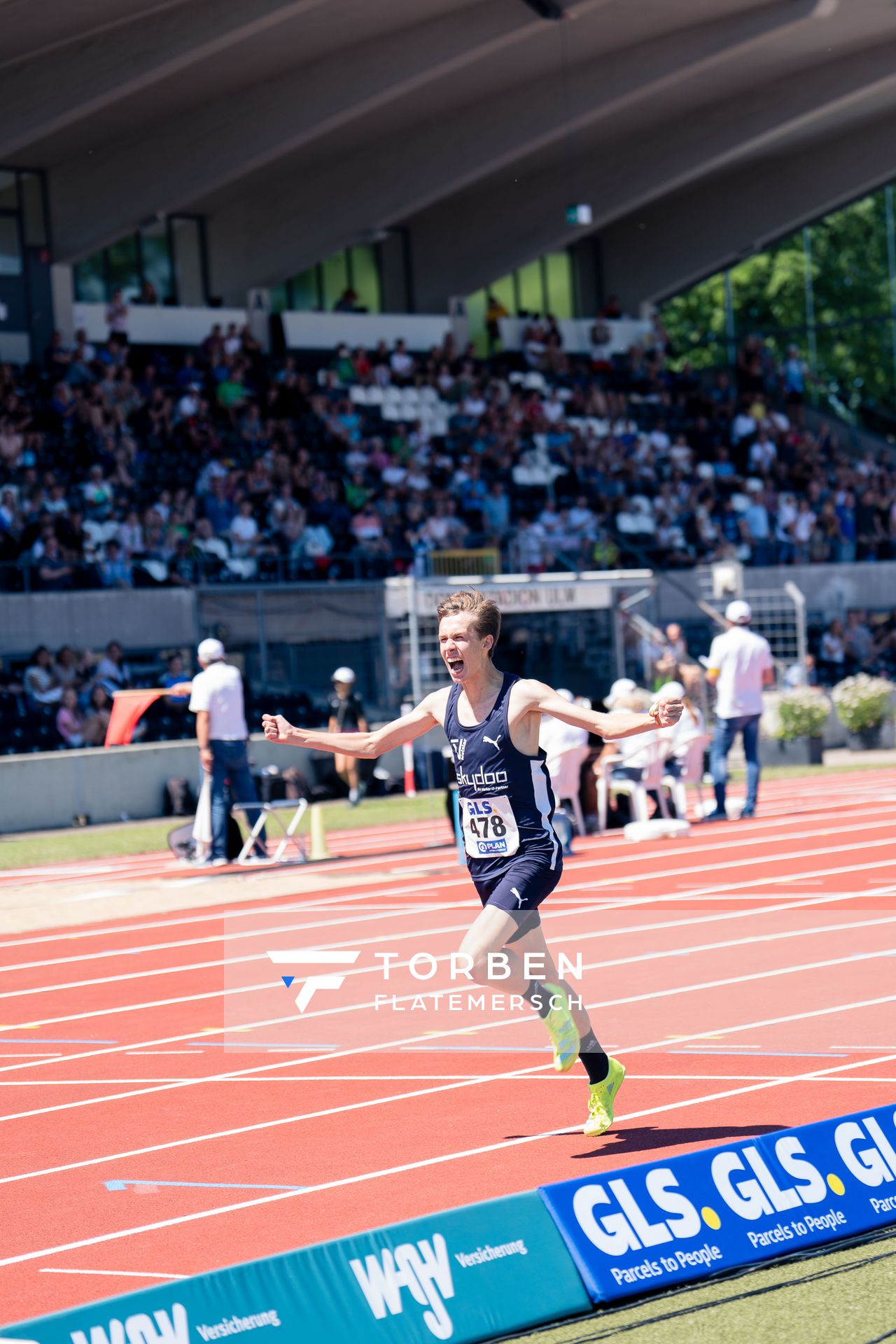 Tom Stoeber (TV Wetzlar) am 17.07.2022 waehrend den deutschen Leichtathletik-Jugendmeisterschaften 2022 in Ulm