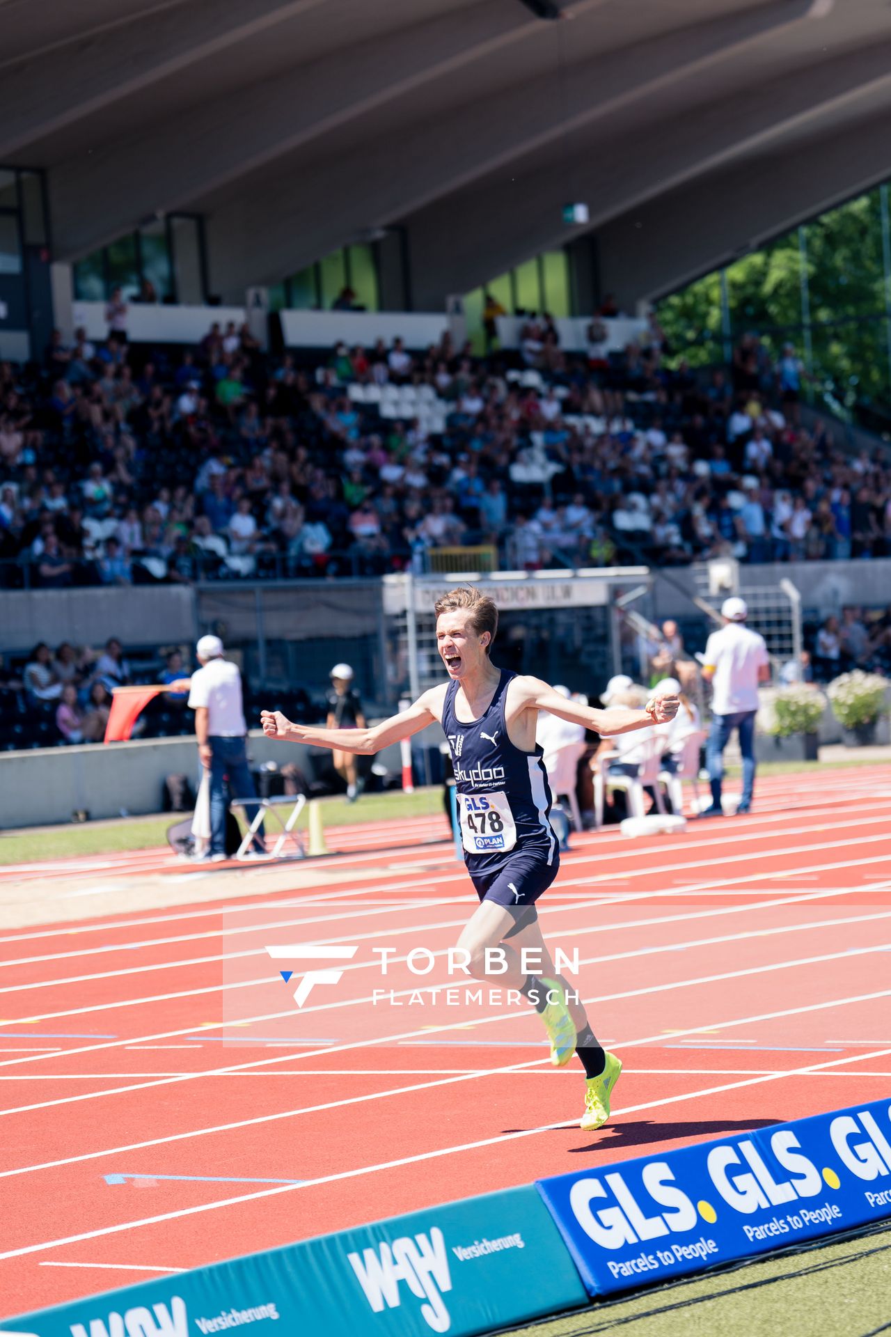 Tom Stoeber (TV Wetzlar) am 17.07.2022 waehrend den deutschen Leichtathletik-Jugendmeisterschaften 2022 in Ulm