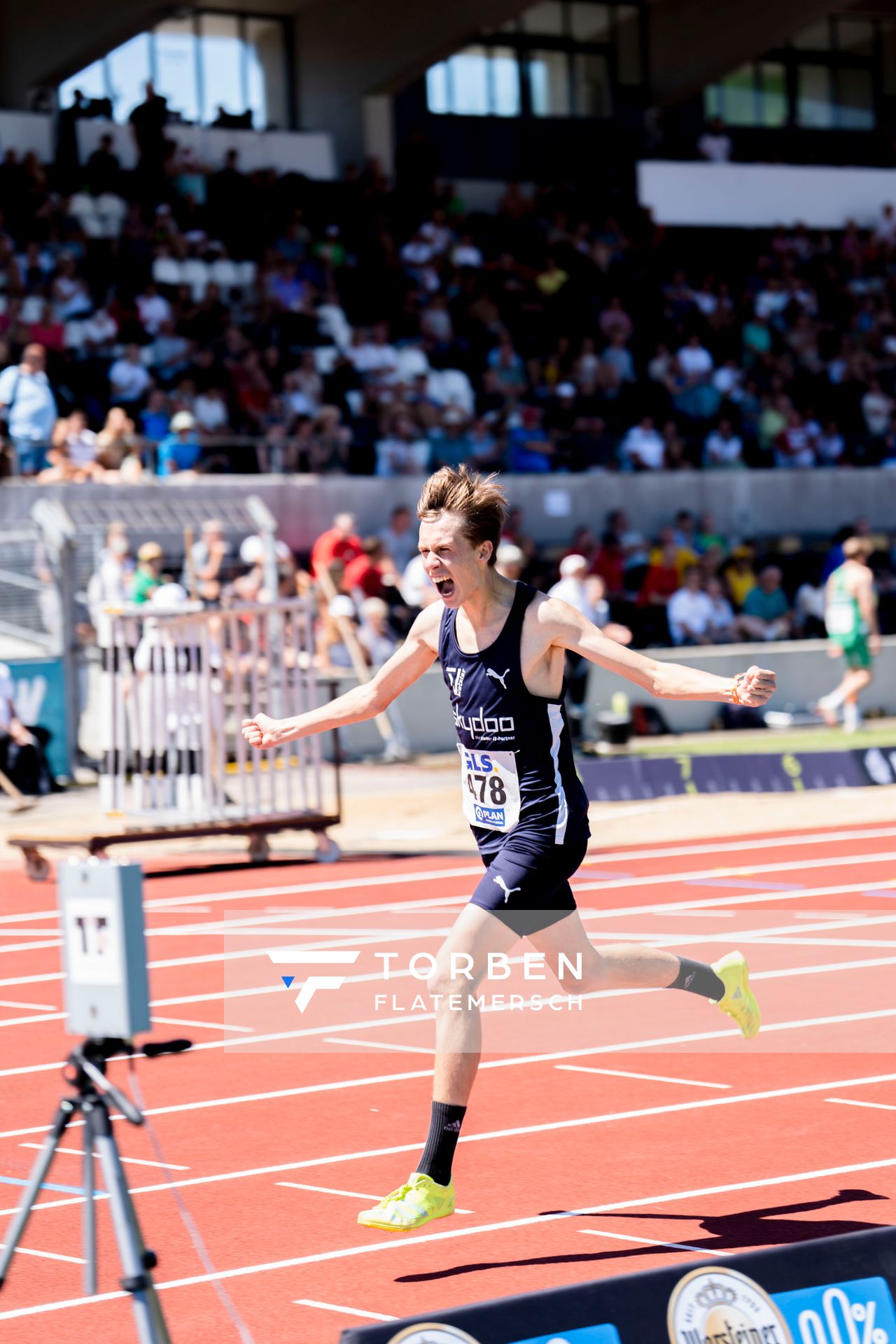 Tom Stoeber (TV Wetzlar) am 17.07.2022 waehrend den deutschen Leichtathletik-Jugendmeisterschaften 2022 in Ulm