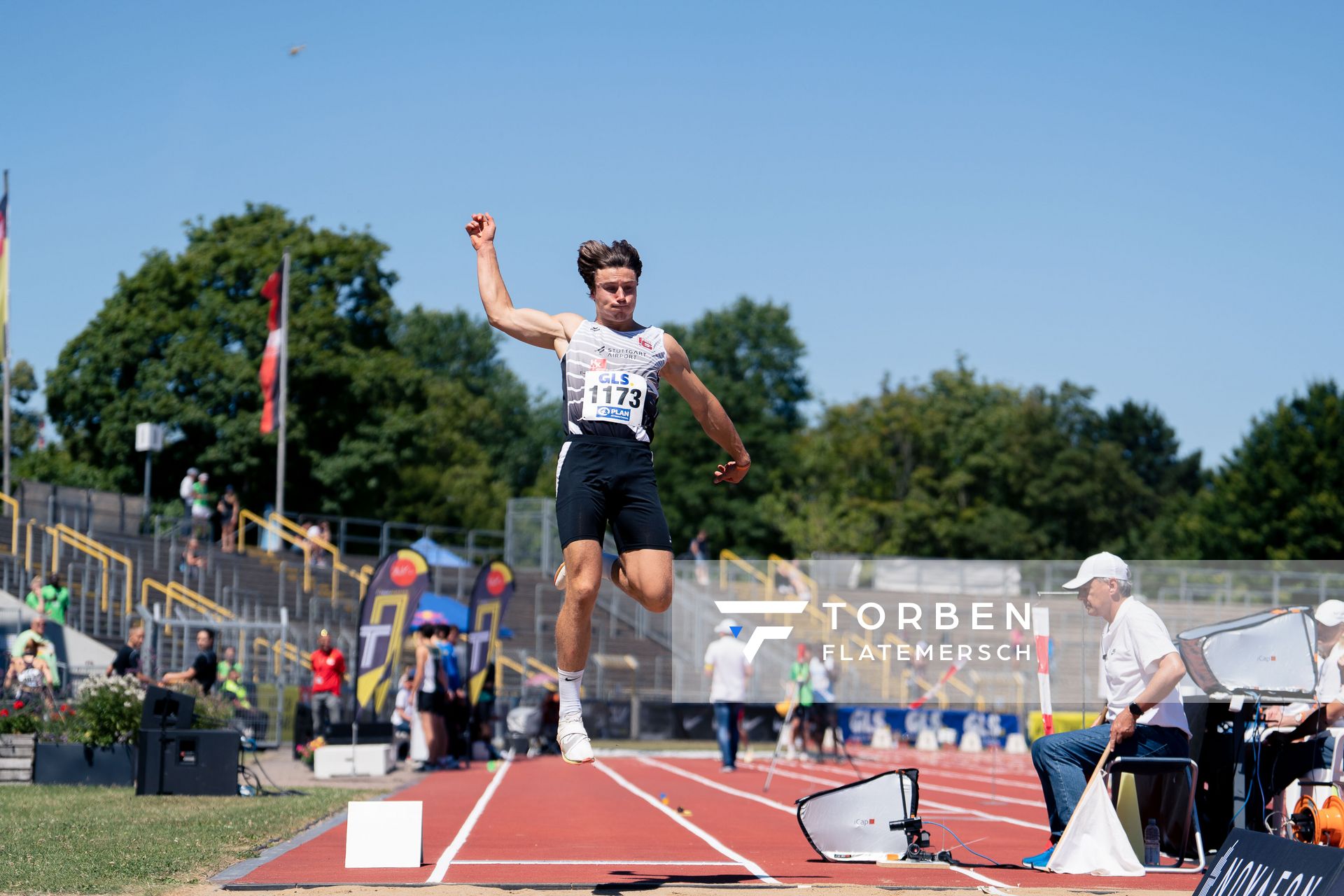 Moritz Eisold (LG Filder) am 17.07.2022 waehrend den deutschen Leichtathletik-Jugendmeisterschaften 2022 in Ulm