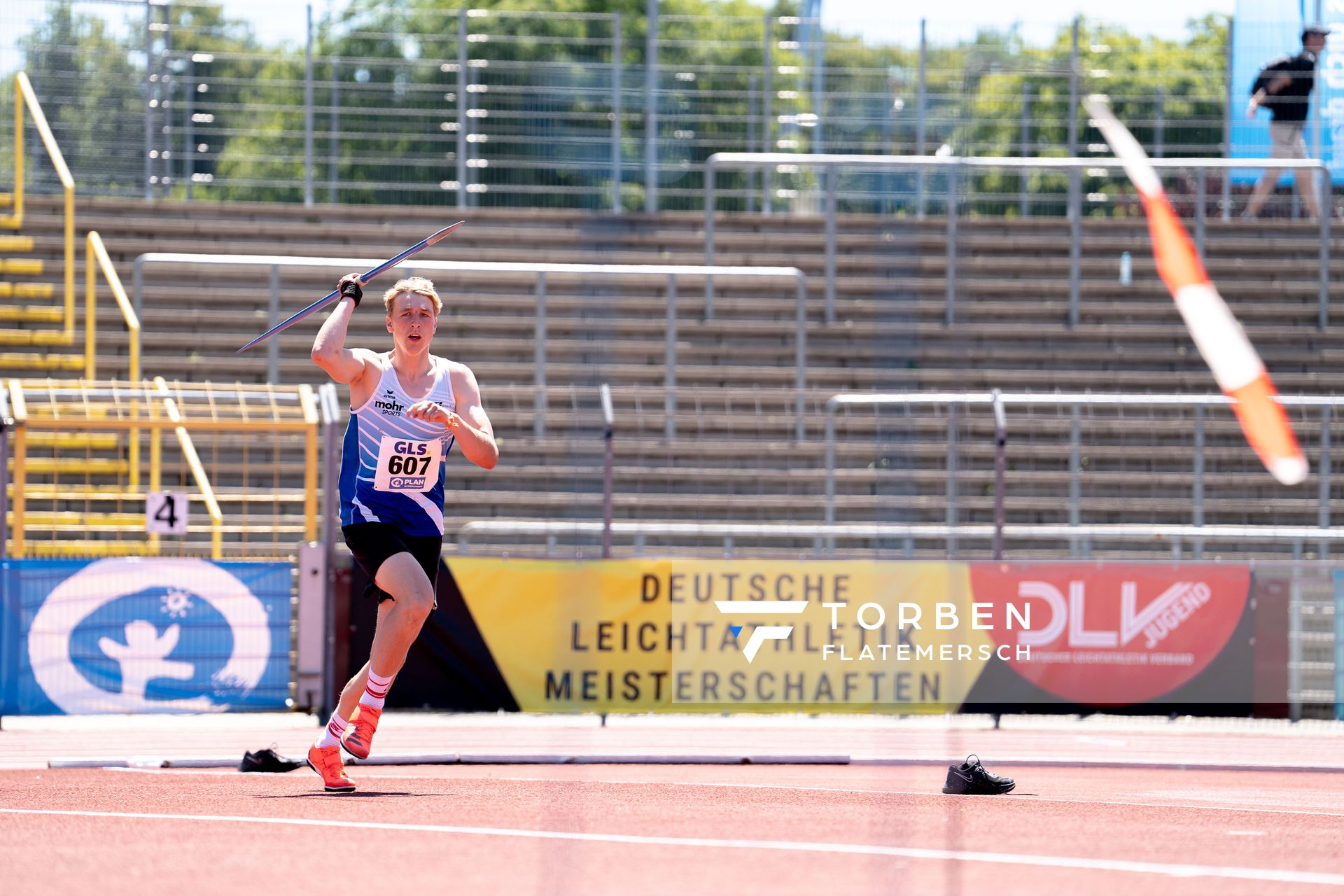 Bennett Pauli (VfL Stade) am 17.07.2022 waehrend den deutschen Leichtathletik-Jugendmeisterschaften 2022 in Ulm