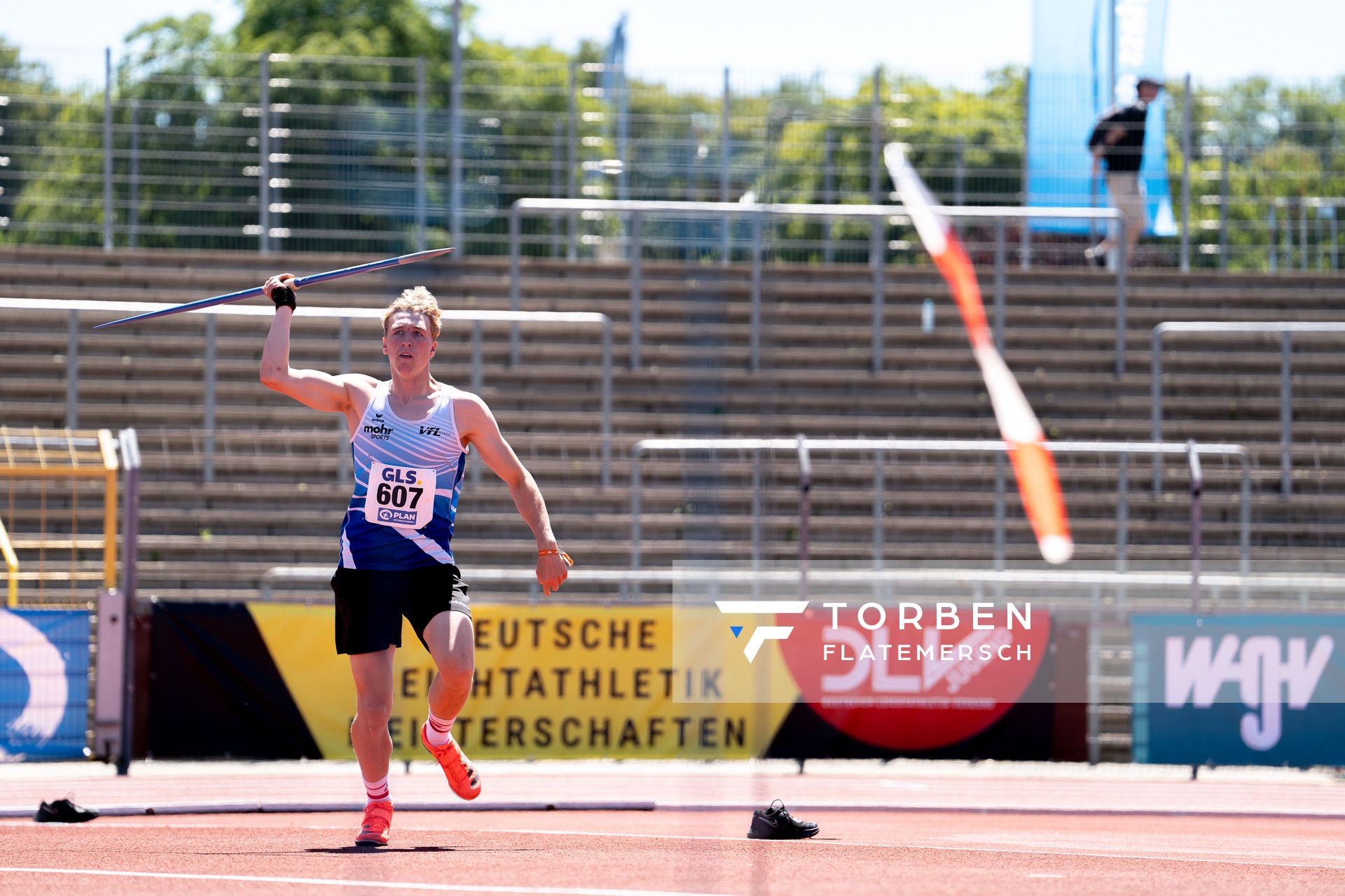 Bennett Pauli (VfL Stade) am 17.07.2022 waehrend den deutschen Leichtathletik-Jugendmeisterschaften 2022 in Ulm