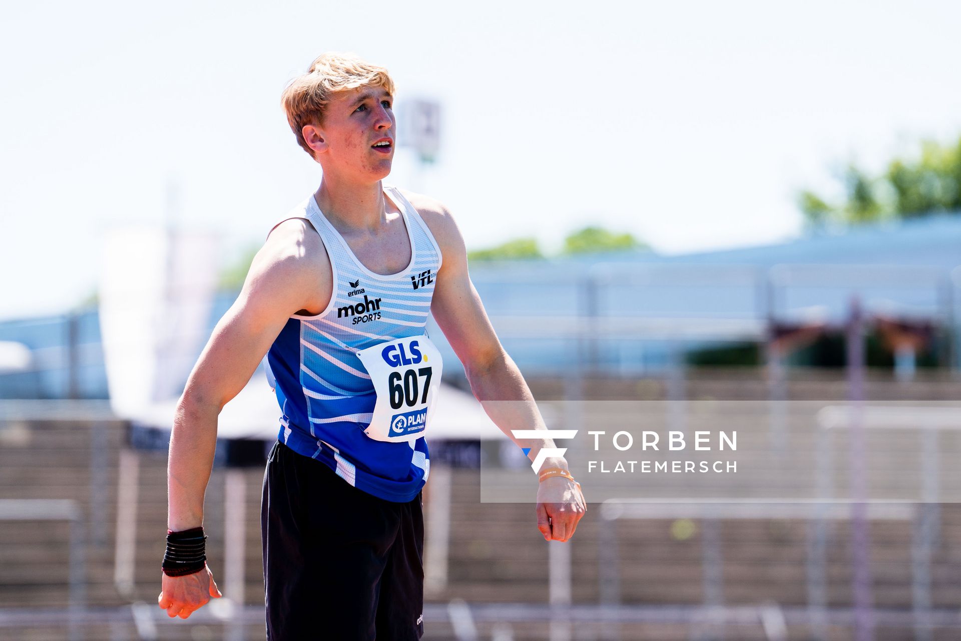 Bennett Pauli (VfL Stade) am 17.07.2022 waehrend den deutschen Leichtathletik-Jugendmeisterschaften 2022 in Ulm