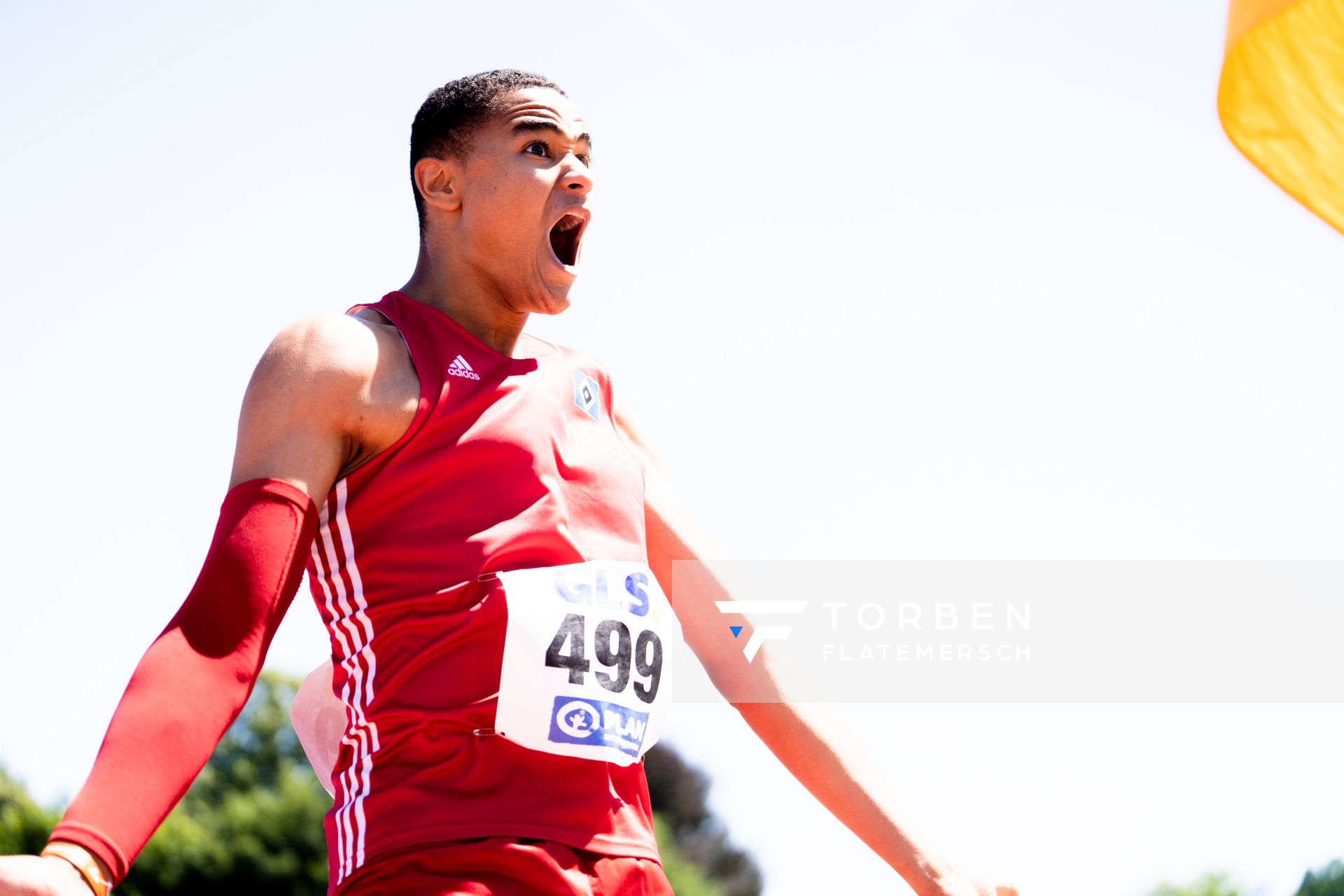 Manuel Mordi (Hamburger SV) am 17.07.2022 waehrend den deutschen Leichtathletik-Jugendmeisterschaften 2022 in Ulm