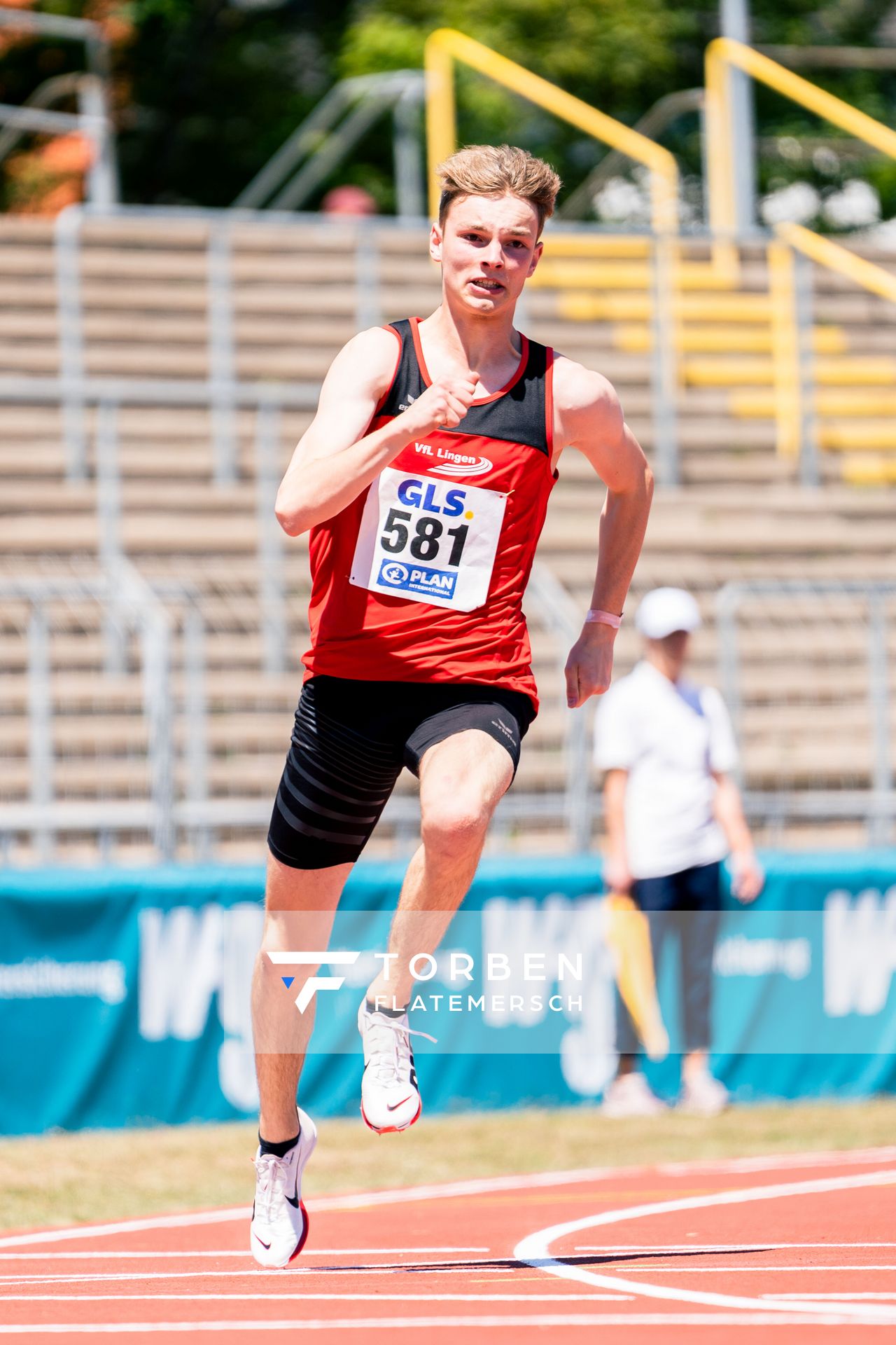 Torben Lillie (VfL Lingen) am 17.07.2022 waehrend den deutschen Leichtathletik-Jugendmeisterschaften 2022 in Ulm