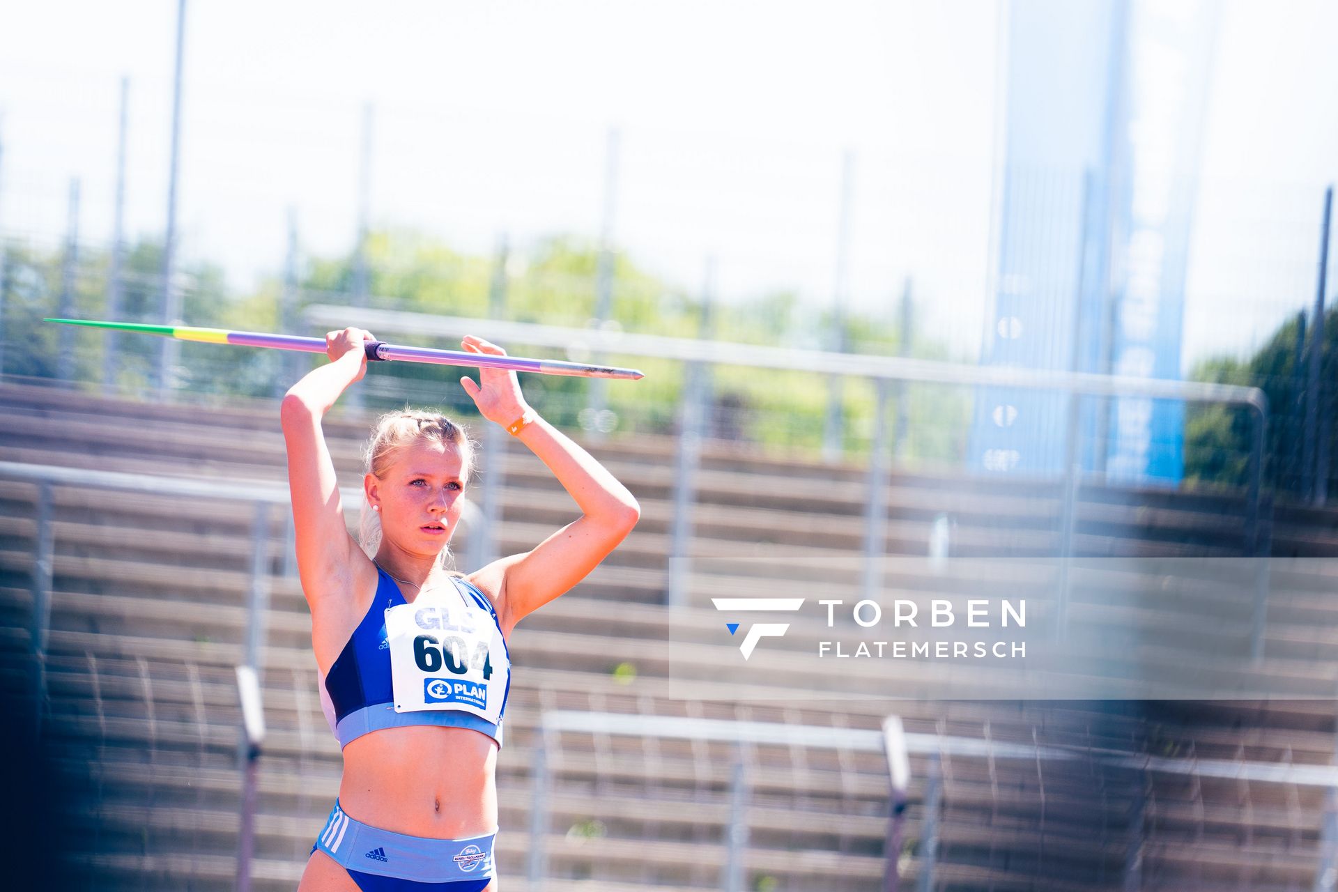 Veronique Quednau (Rukeli Trollmann e. V.) beim Speerwurf am 17.07.2022 waehrend den deutschen Leichtathletik-Jugendmeisterschaften 2022 in Ulm