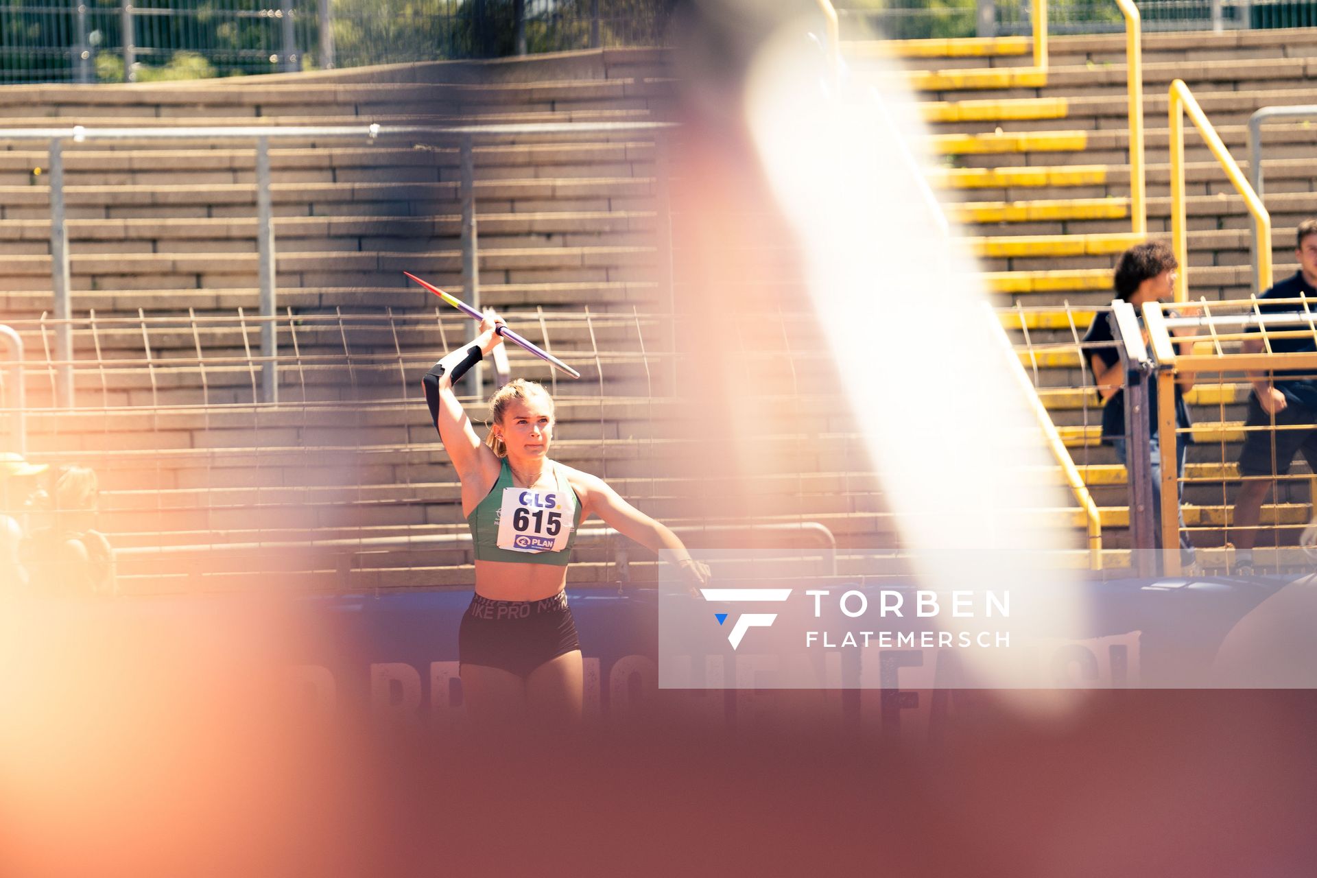 Christina Lahrs (TSV Wehdel) beim Speerwurf am 17.07.2022 waehrend den deutschen Leichtathletik-Jugendmeisterschaften 2022 in Ulm