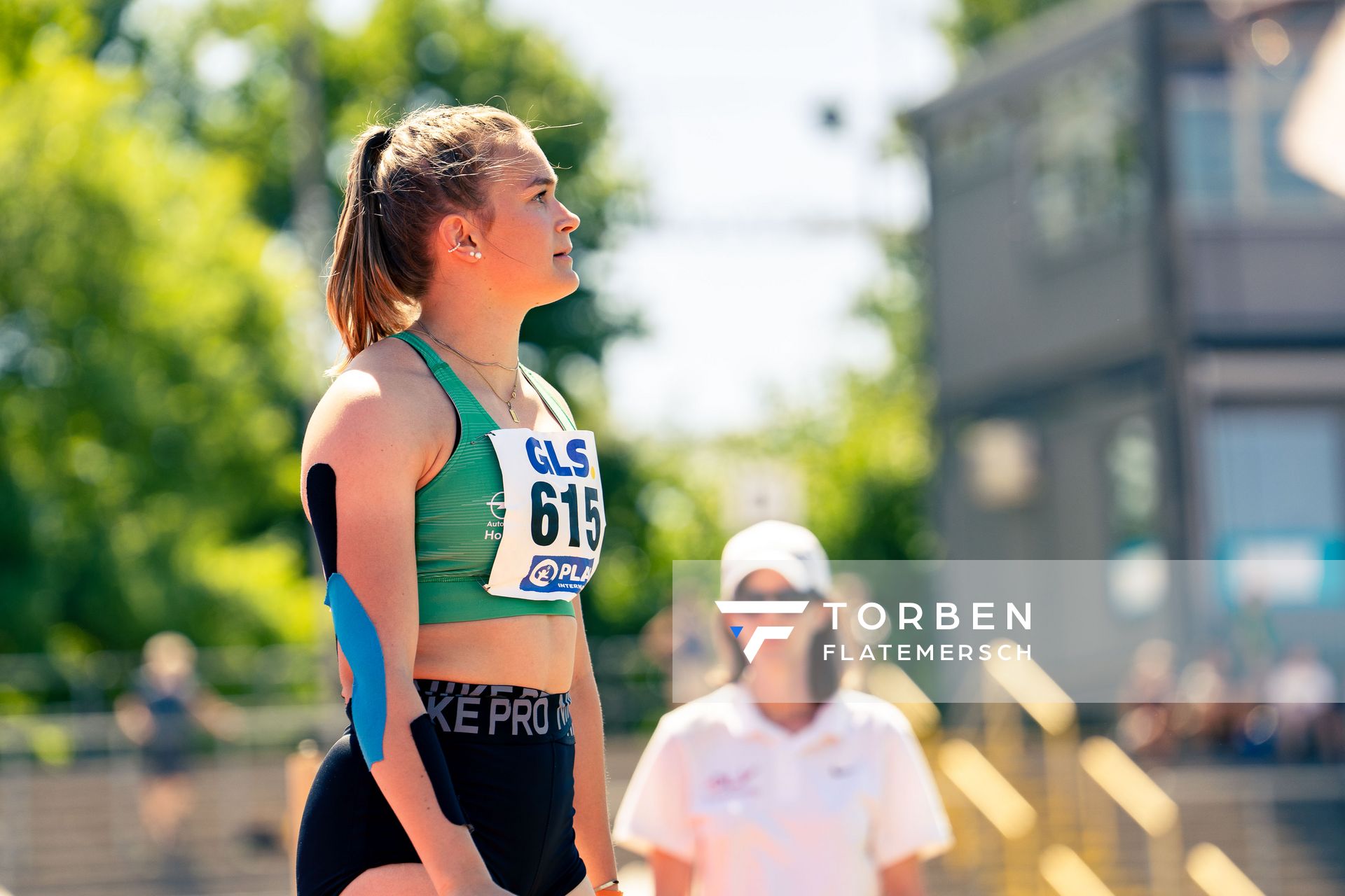 Christina Lahrs (TSV Wehdel) beim Speerwurf am 17.07.2022 waehrend den deutschen Leichtathletik-Jugendmeisterschaften 2022 in Ulm