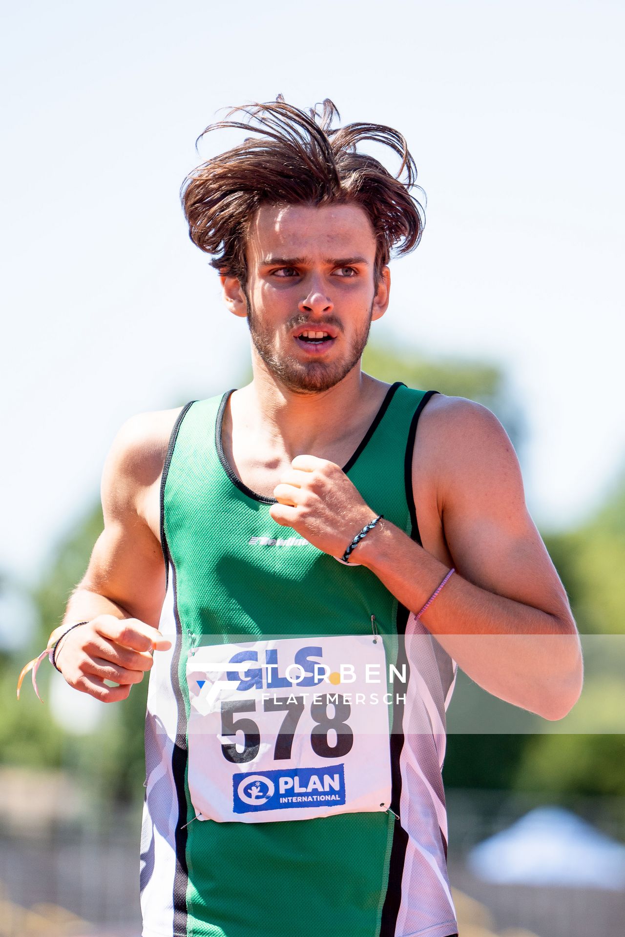 Niclas Jan Kaluza (Eintracht Hildesheim) im 400m Huerden Finale am 17.07.2022 waehrend den deutschen Leichtathletik-Jugendmeisterschaften 2022 in Ulm