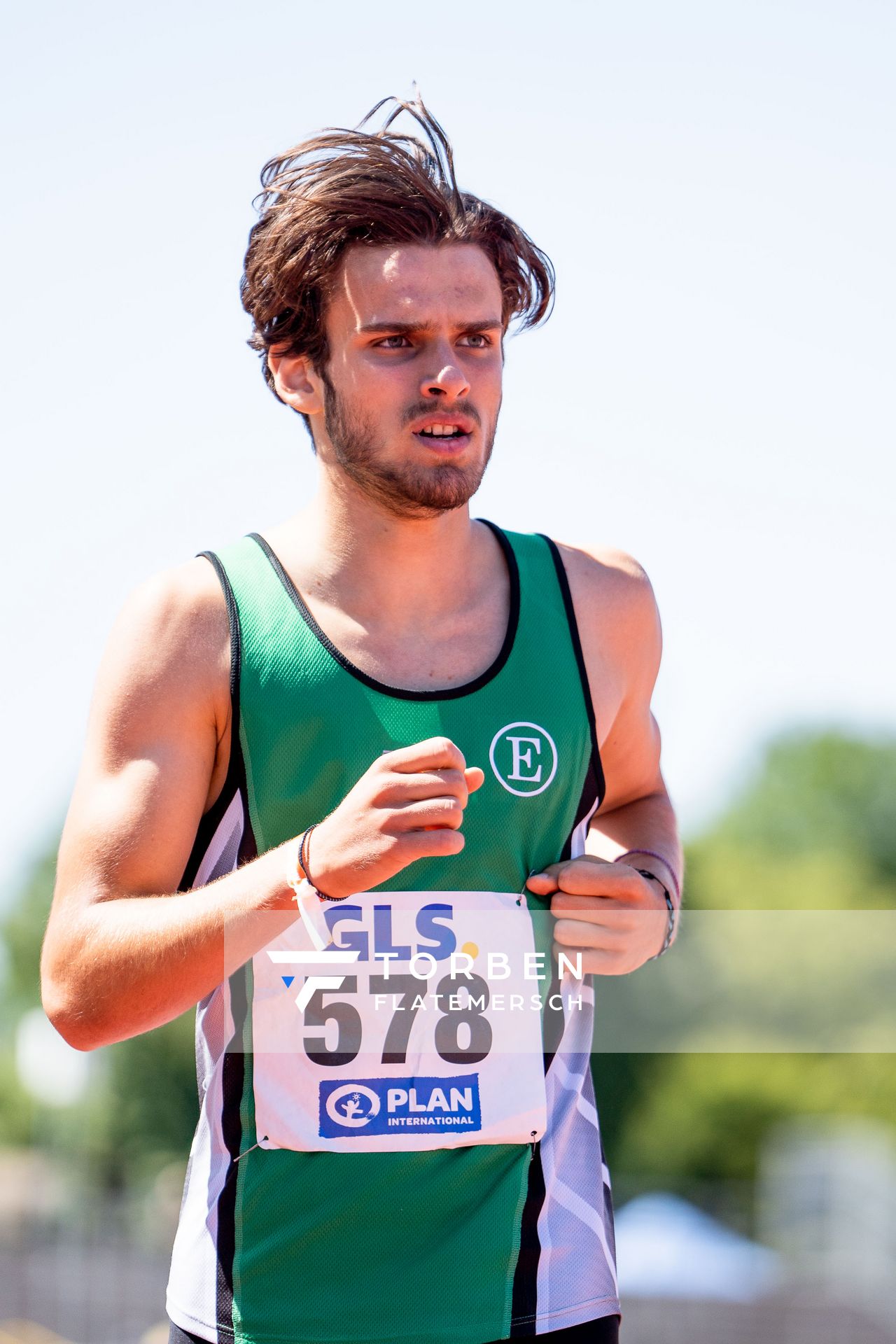 Niclas Jan Kaluza (Eintracht Hildesheim) im 400m Huerden Finale am 17.07.2022 waehrend den deutschen Leichtathletik-Jugendmeisterschaften 2022 in Ulm