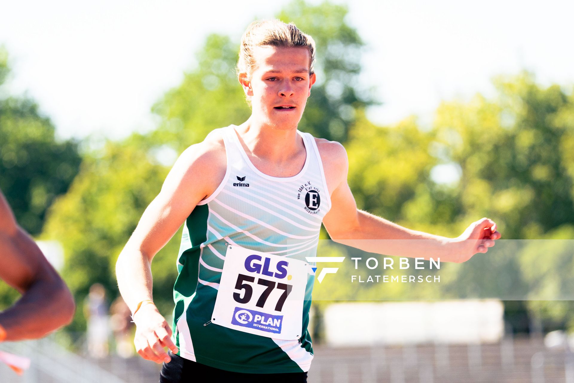 Max Husemann (Eintracht Hildesheim) im 200m Finale am 17.07.2022 waehrend den deutschen Leichtathletik-Jugendmeisterschaften 2022 in Ulm