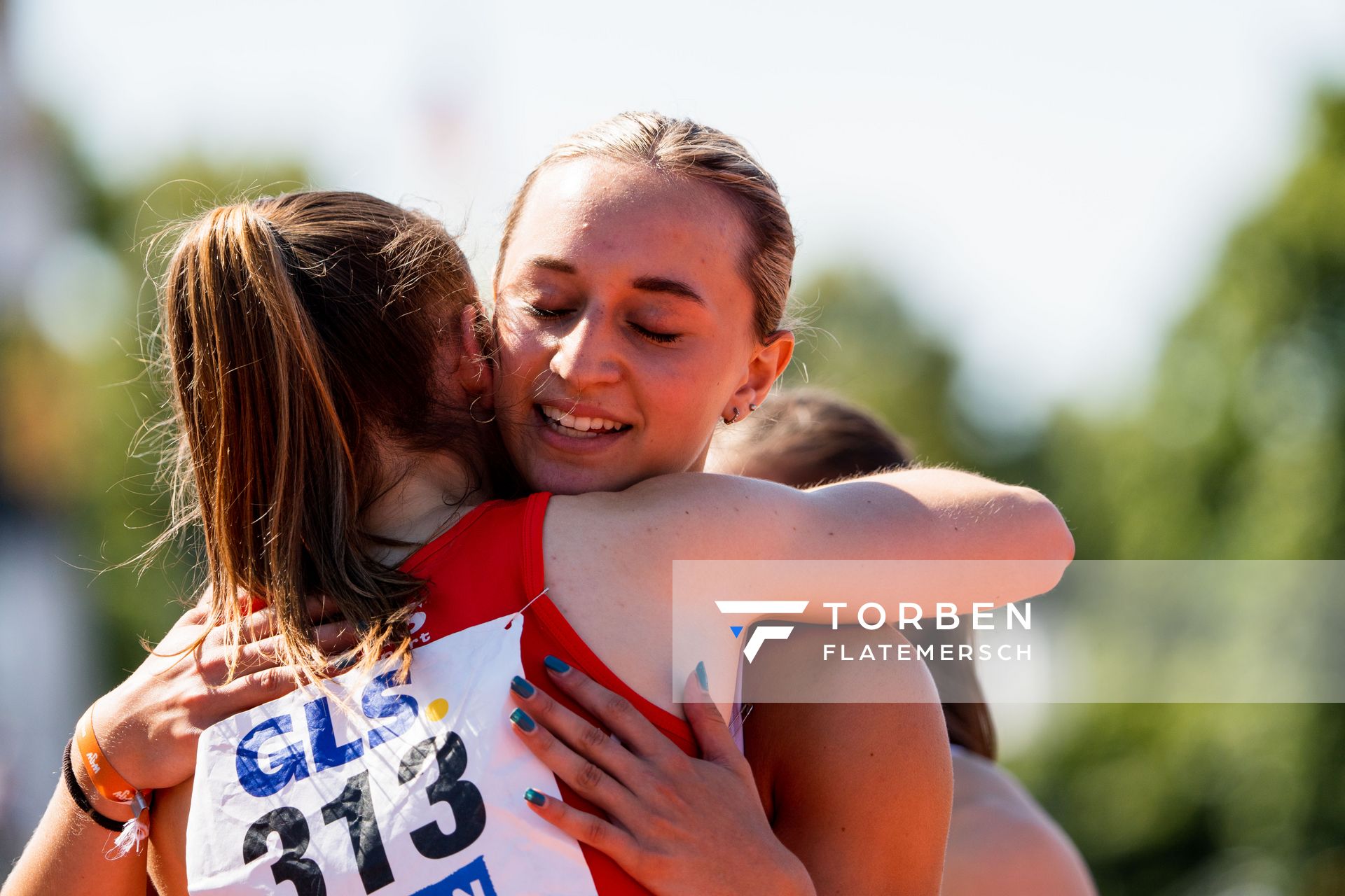 Annika Just (LAC Passau) am 17.07.2022 waehrend den deutschen Leichtathletik-Jugendmeisterschaften 2022 in Ulm