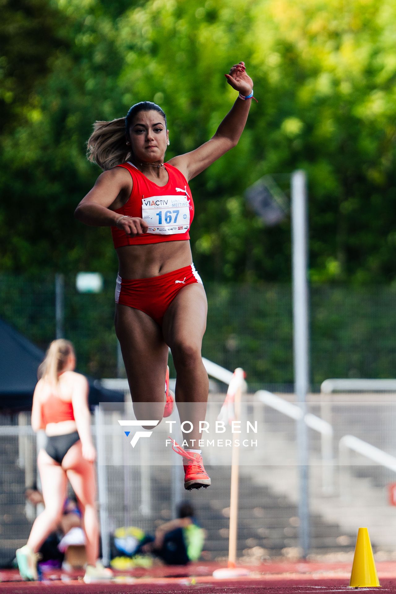 Ilayda Soukri (LG Nord Berlin) im Dreisprung am 06.08.2022 beim Lohrheide-Meeting im Lohrheidestadion in Bochum-Wattenscheid