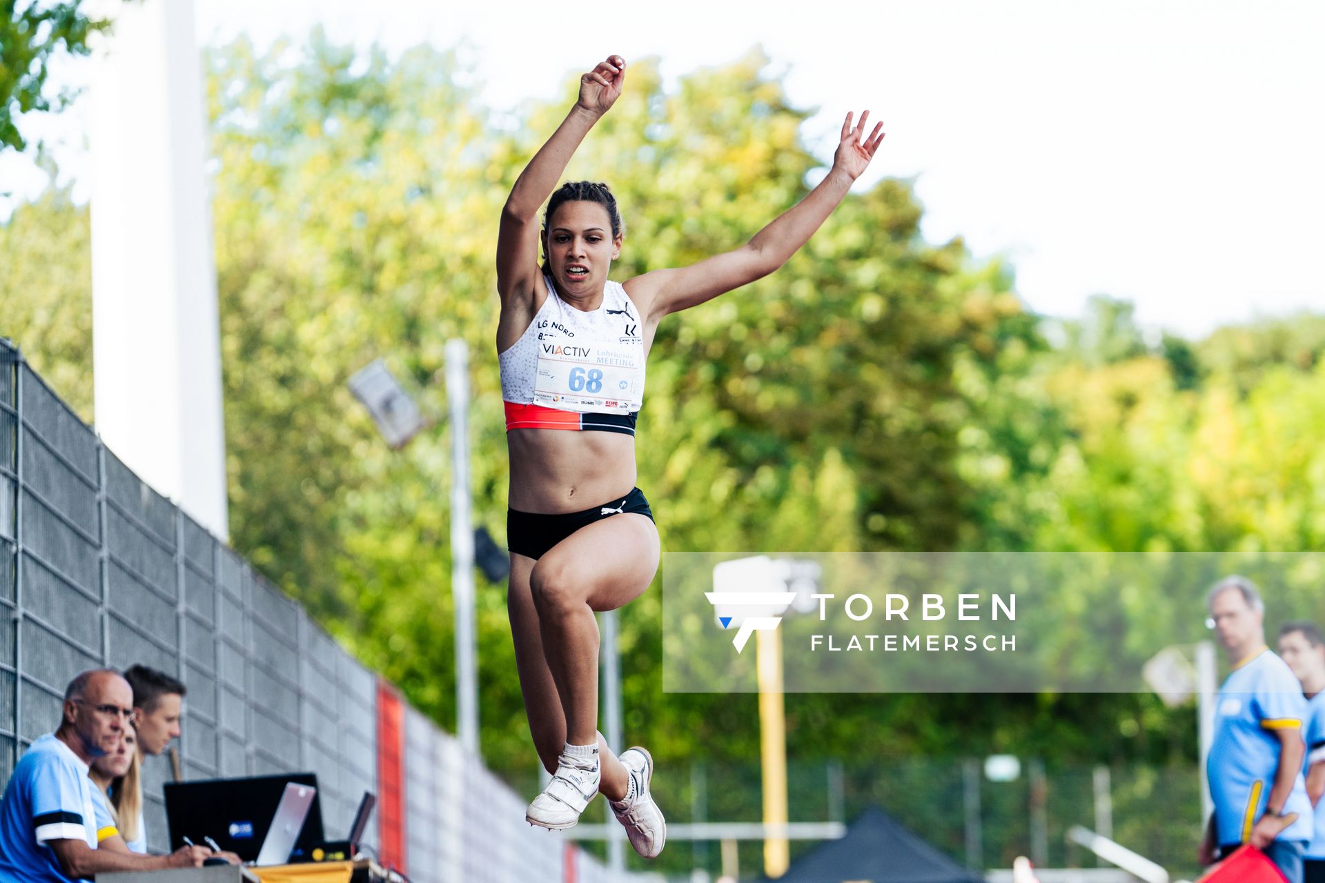 Caroline Joyeux (LG Nord Berlin) im Dreisprung am 06.08.2022 beim Lohrheide-Meeting im Lohrheidestadion in Bochum-Wattenscheid