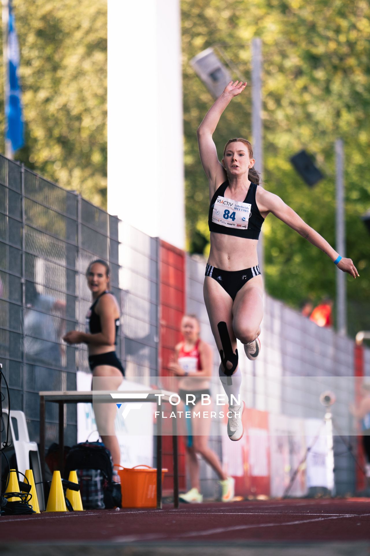 Sarah-Michelle Kudla (SCC Berlin) im Dreisprung am 06.08.2022 beim Lohrheide-Meeting im Lohrheidestadion in Bochum-Wattenscheid