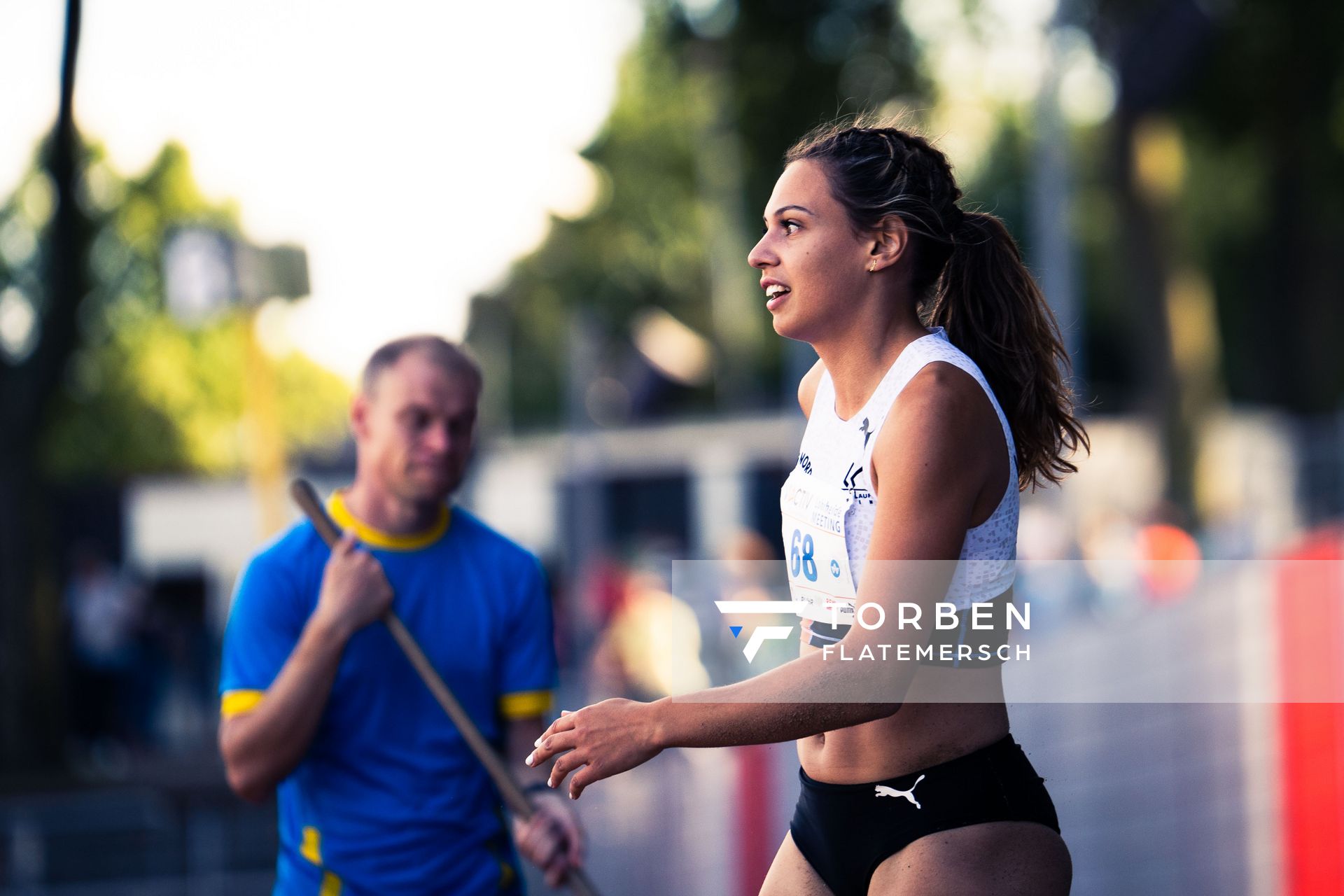 Caroline Joyeux (LG Nord Berlin) im Dreisprung am 06.08.2022 beim Lohrheide-Meeting im Lohrheidestadion in Bochum-Wattenscheid