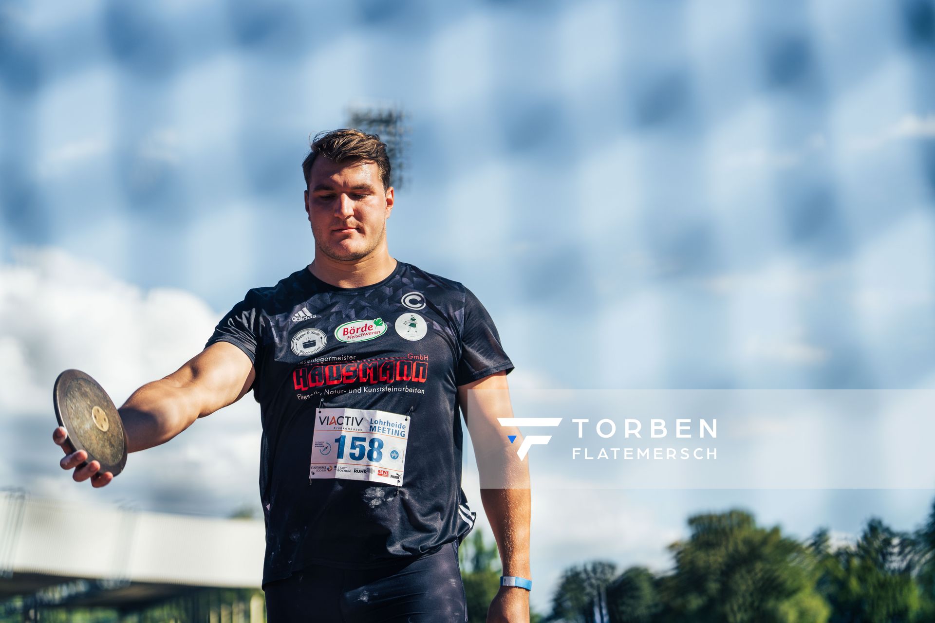 Torben Brandt (SCC Berlin) beim Diskuswurf am 06.08.2022 beim Lohrheide-Meeting im Lohrheidestadion in Bochum-Wattenscheid