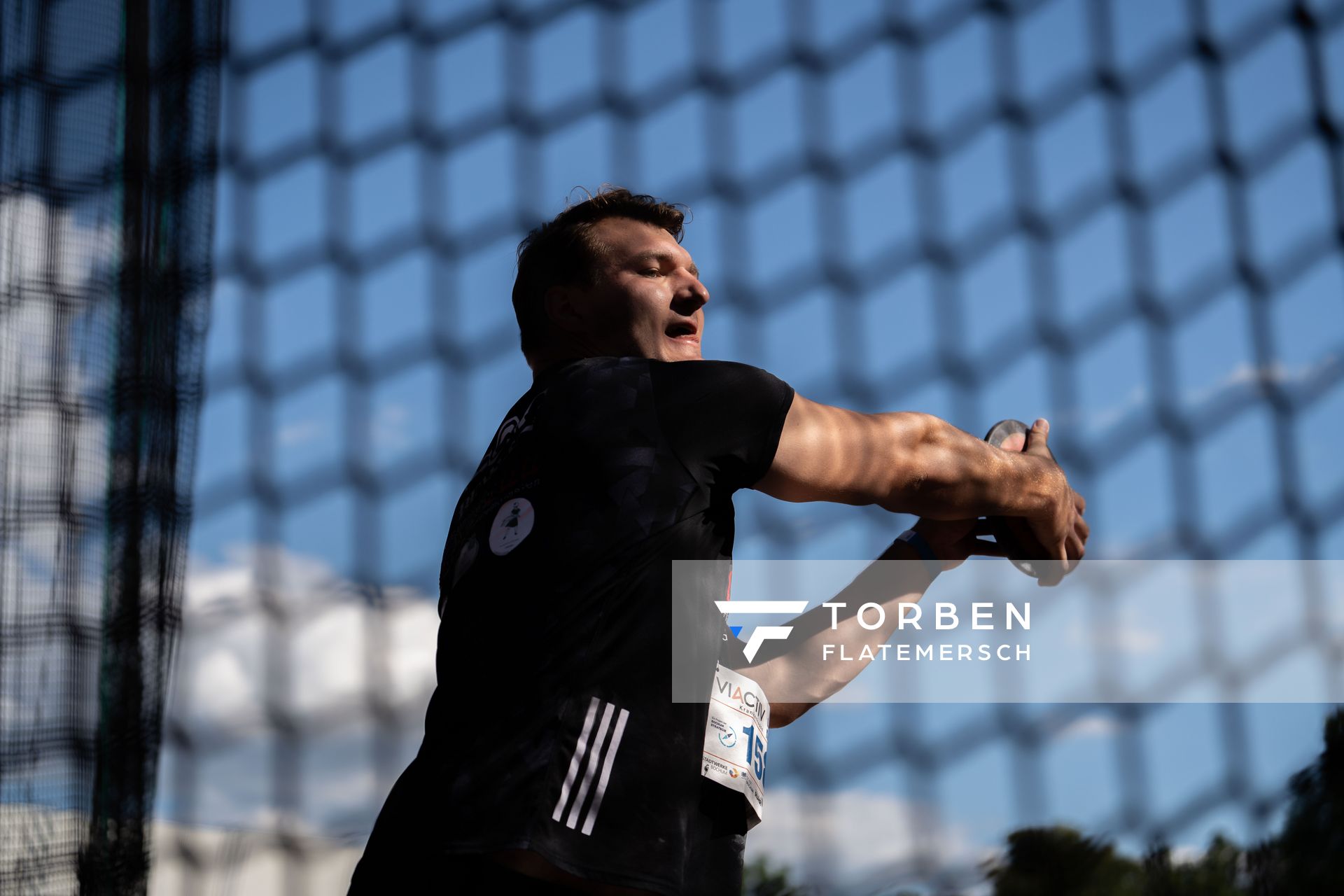 Torben Brandt (SCC Berlin) beim Diskuswurf am 06.08.2022 beim Lohrheide-Meeting im Lohrheidestadion in Bochum-Wattenscheid