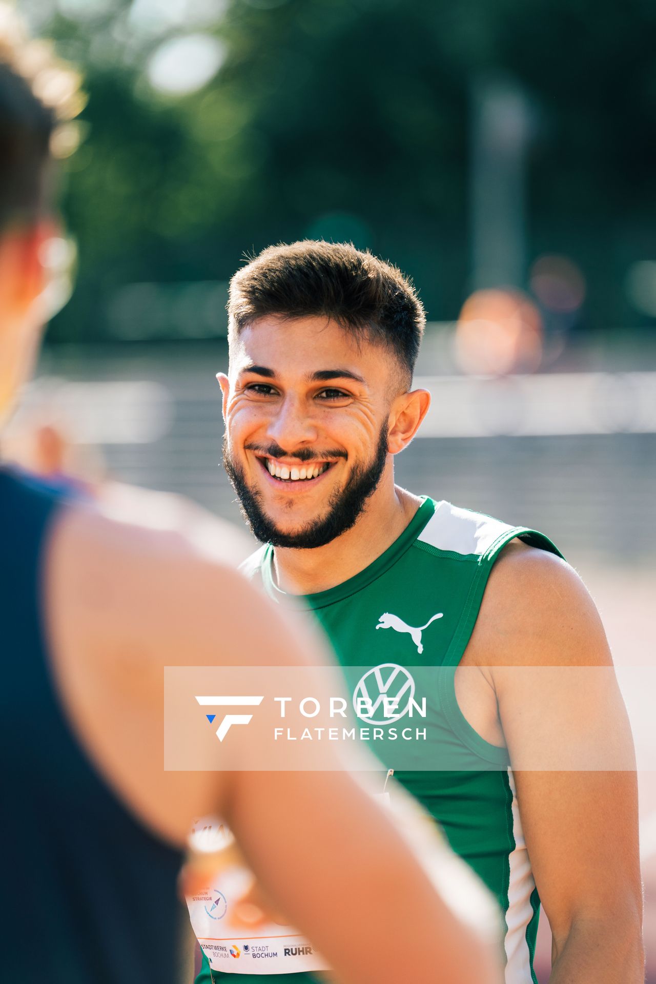 Deniz Almas (VfL Wolfsburg) ueber 100m am 06.08.2022 beim Lohrheide-Meeting im Lohrheidestadion in Bochum-Wattenscheid