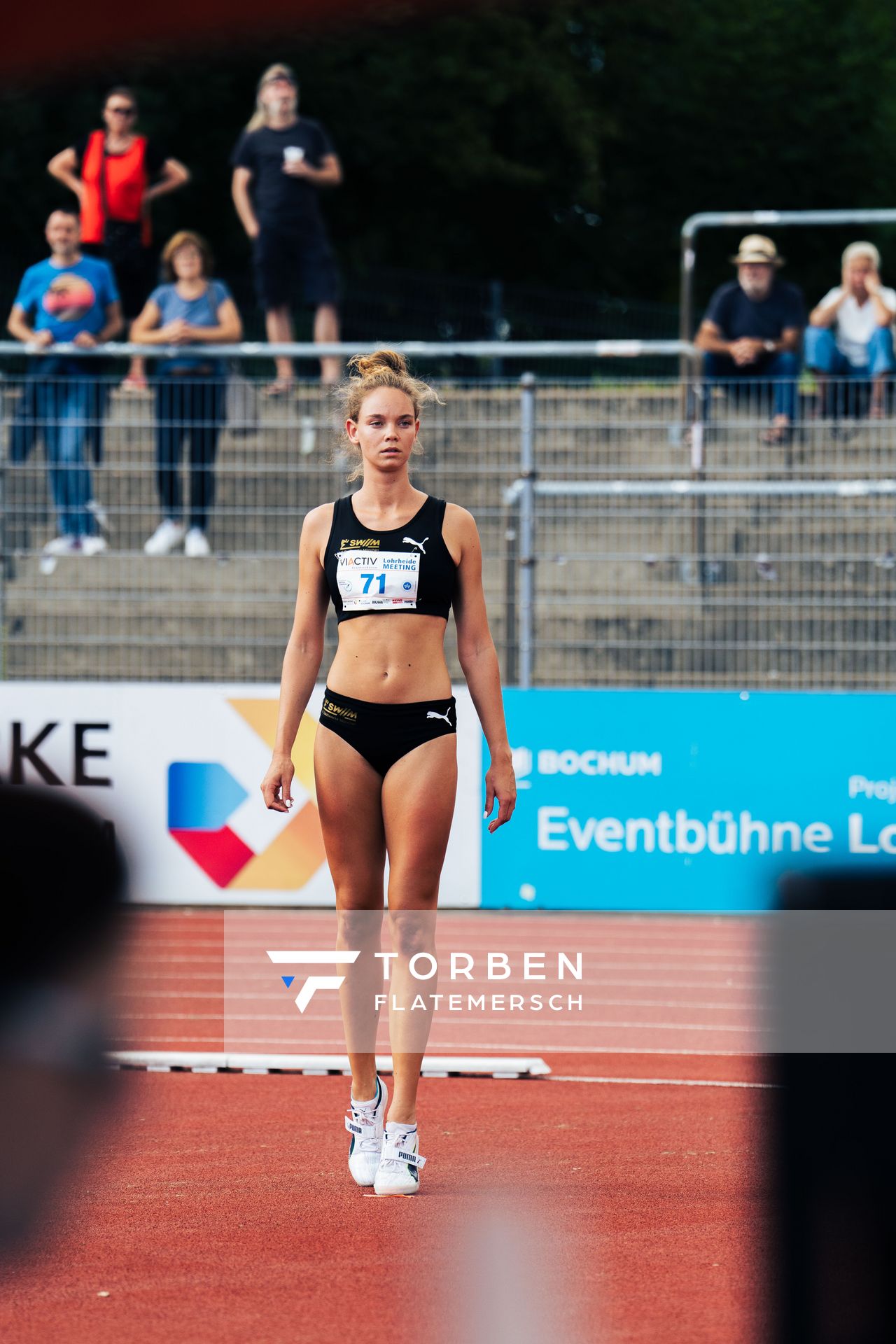 Lavinja Juergens (LG Stadtwerke Muenchen) beim Hochsprung am 06.08.2022 beim Lohrheide-Meeting im Lohrheidestadion in Bochum-Wattenscheid