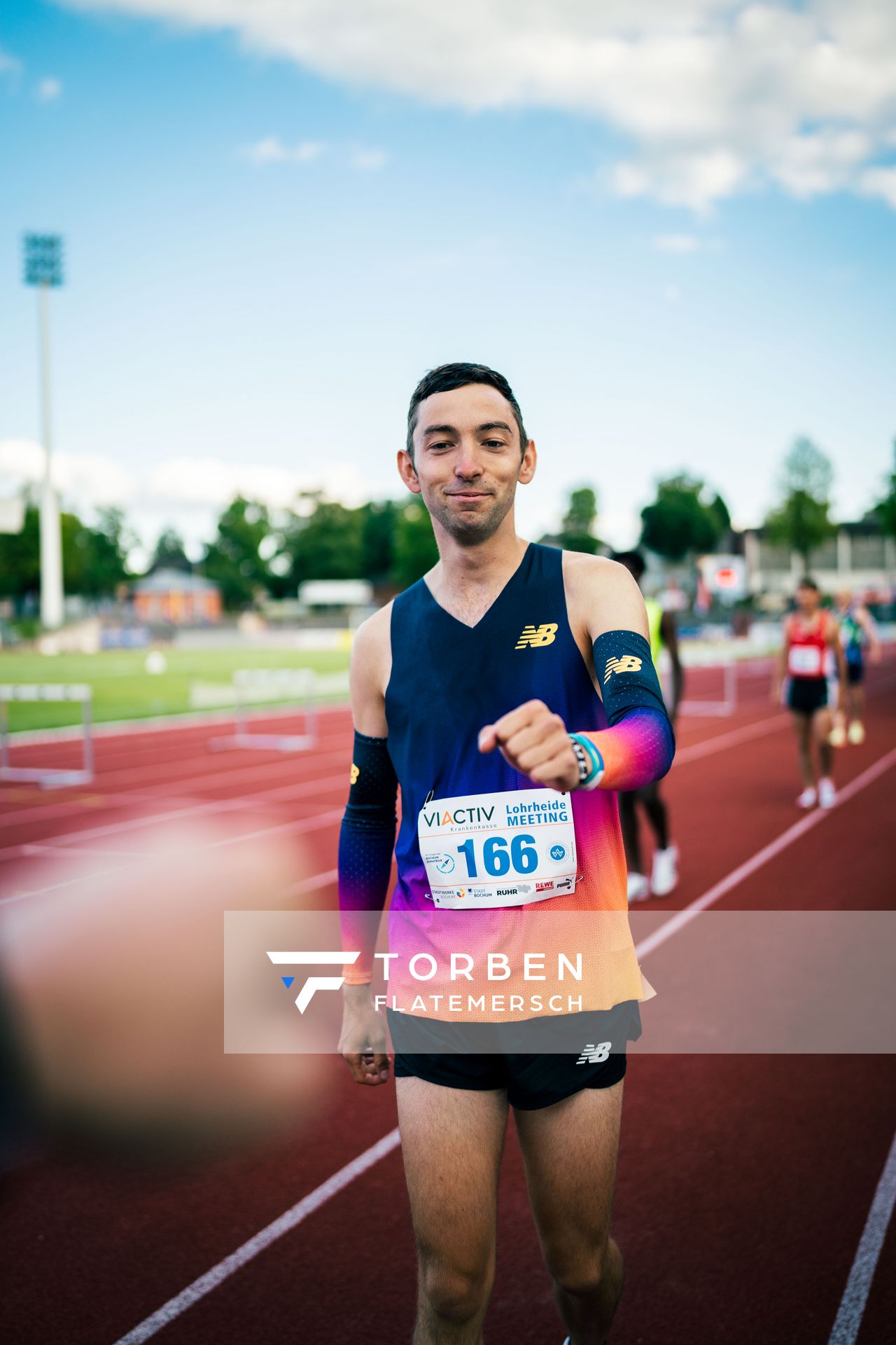 Maximilian Thorwirth (SFD 75 Duesseldorf-Sued) vor dem 1500m Lauf am 06.08.2022 beim Lohrheide-Meeting im Lohrheidestadion in Bochum-Wattenscheid