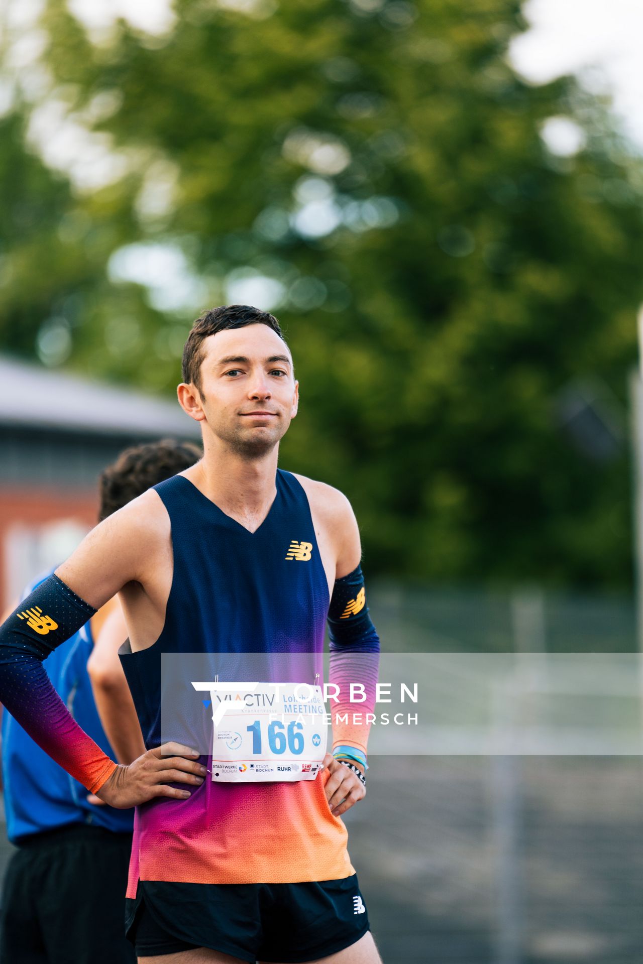 Maximilian Thorwirth (SFD 75 Duesseldorf-Sued) vor dem 1500m Lauf am 06.08.2022 beim Lohrheide-Meeting im Lohrheidestadion in Bochum-Wattenscheid