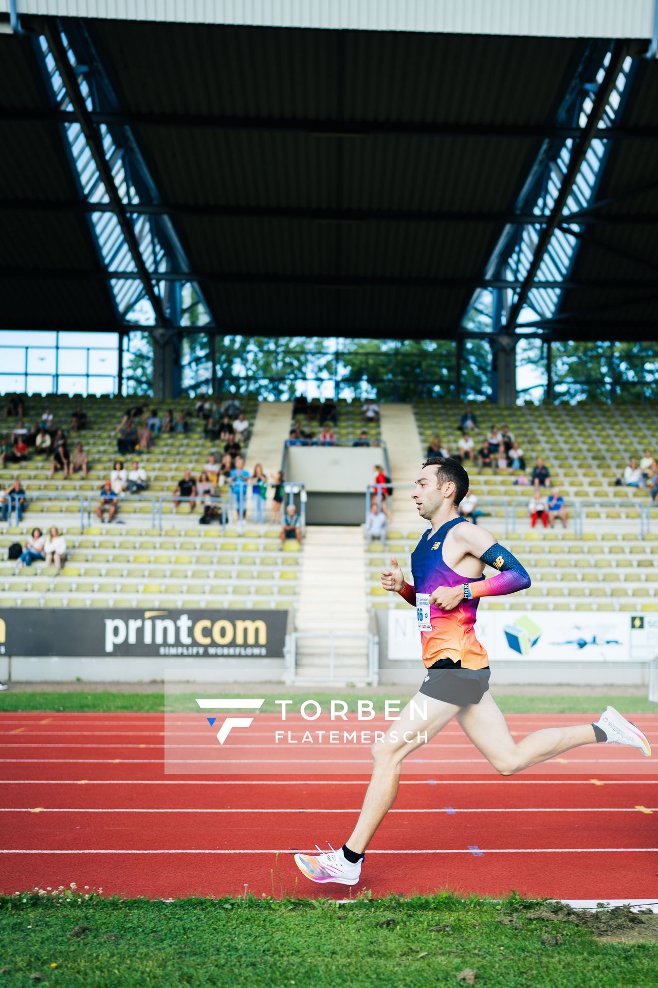 Maximilian Thorwirth (SFD 75 Duesseldorf-Sued) ueber 1500m am 06.08.2022 beim Lohrheide-Meeting im Lohrheidestadion in Bochum-Wattenscheid