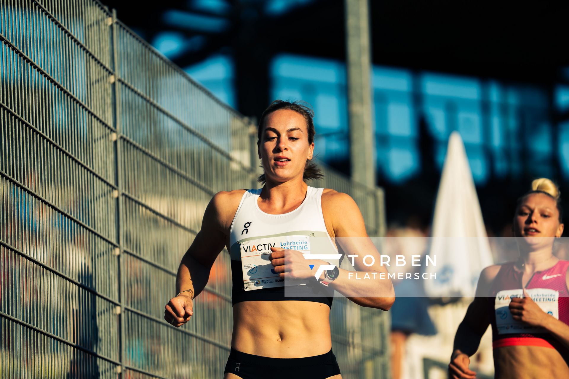 Alexandra Burghardt (LG Gendorf Wacker Burghausen) am 06.08.2022 beim Lohrheide-Meeting im Lohrheidestadion in Bochum-Wattenscheid