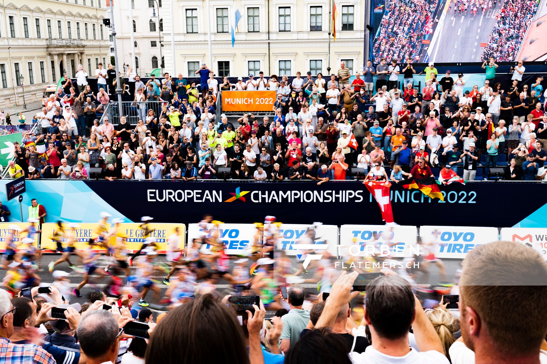 Start der Maenner; Marathon am 15.08.2022 bei den Leichtathletik-Europameisterschaften in Muenchen