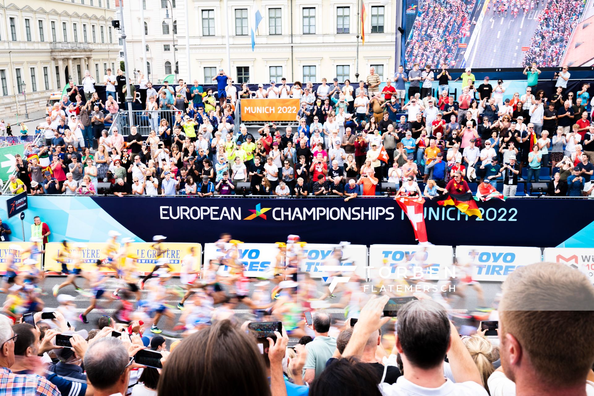 Start der Maenner; Marathon am 15.08.2022 bei den Leichtathletik-Europameisterschaften in Muenchen