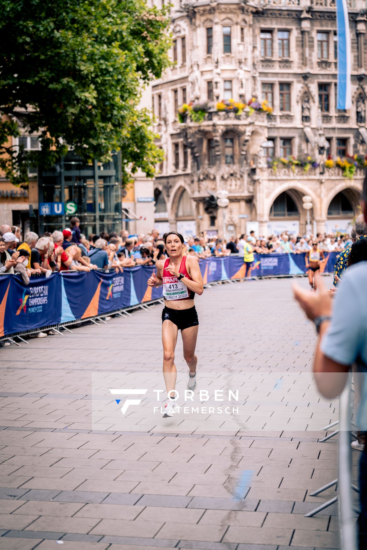 Karen Ehrenreich (DEN); Marathon am 15.08.2022 bei den Leichtathletik-Europameisterschaften in Muenchen