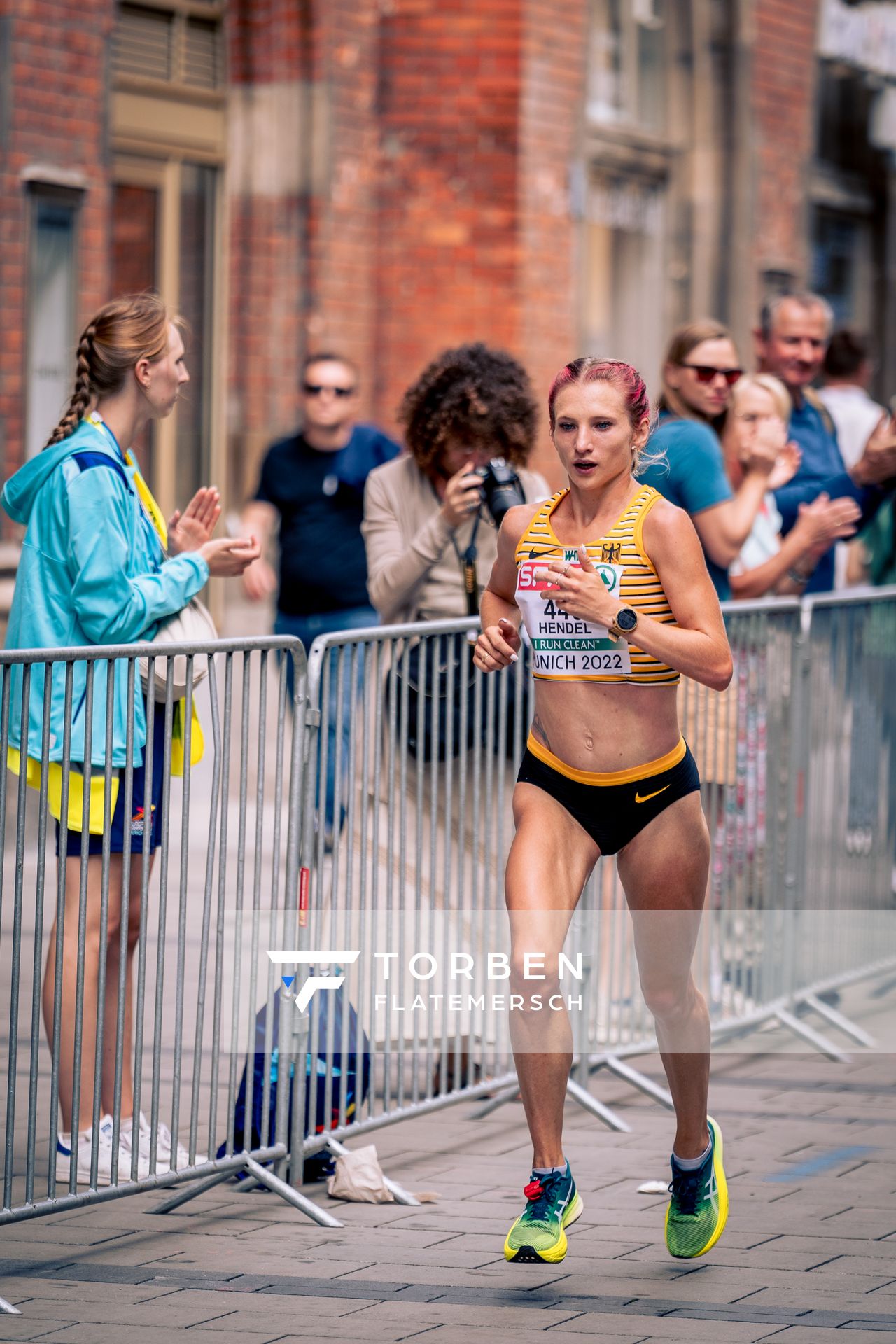 Kristina Hendel (GER); Marathon am 15.08.2022 bei den Leichtathletik-Europameisterschaften in Muenchen