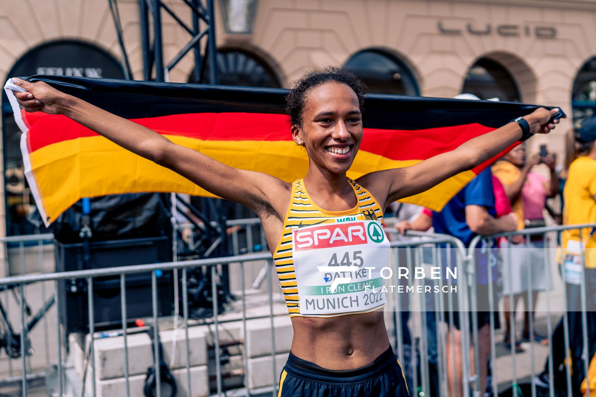 Miriam Dattke (GER); Marathon am 15.08.2022 bei den Leichtathletik-Europameisterschaften in Muenchen