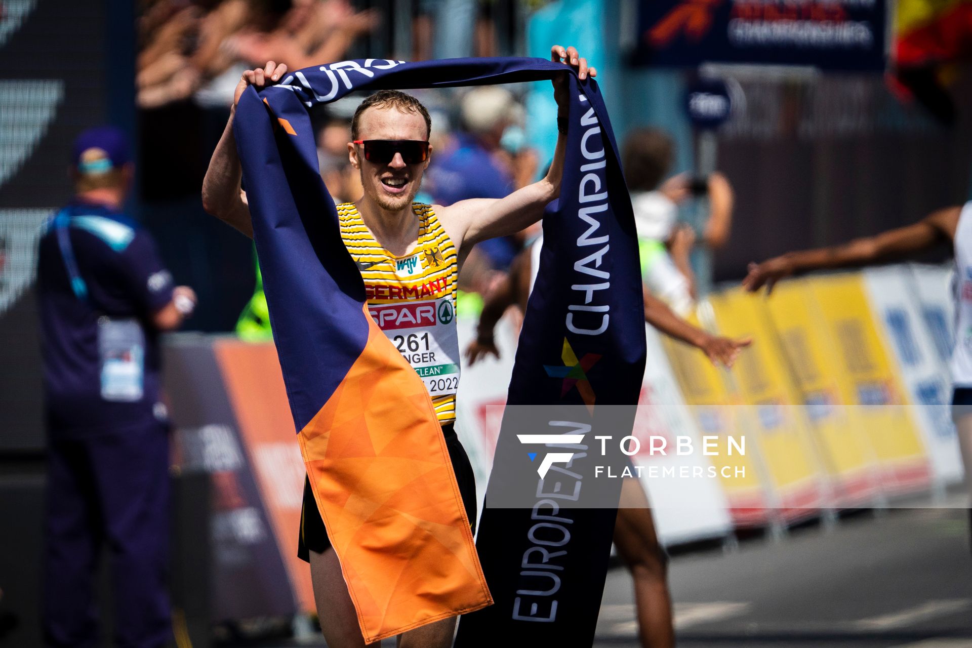 Richard Ringer (GER); Marathon am 15.08.2022 bei den Leichtathletik-Europameisterschaften in Muenchen