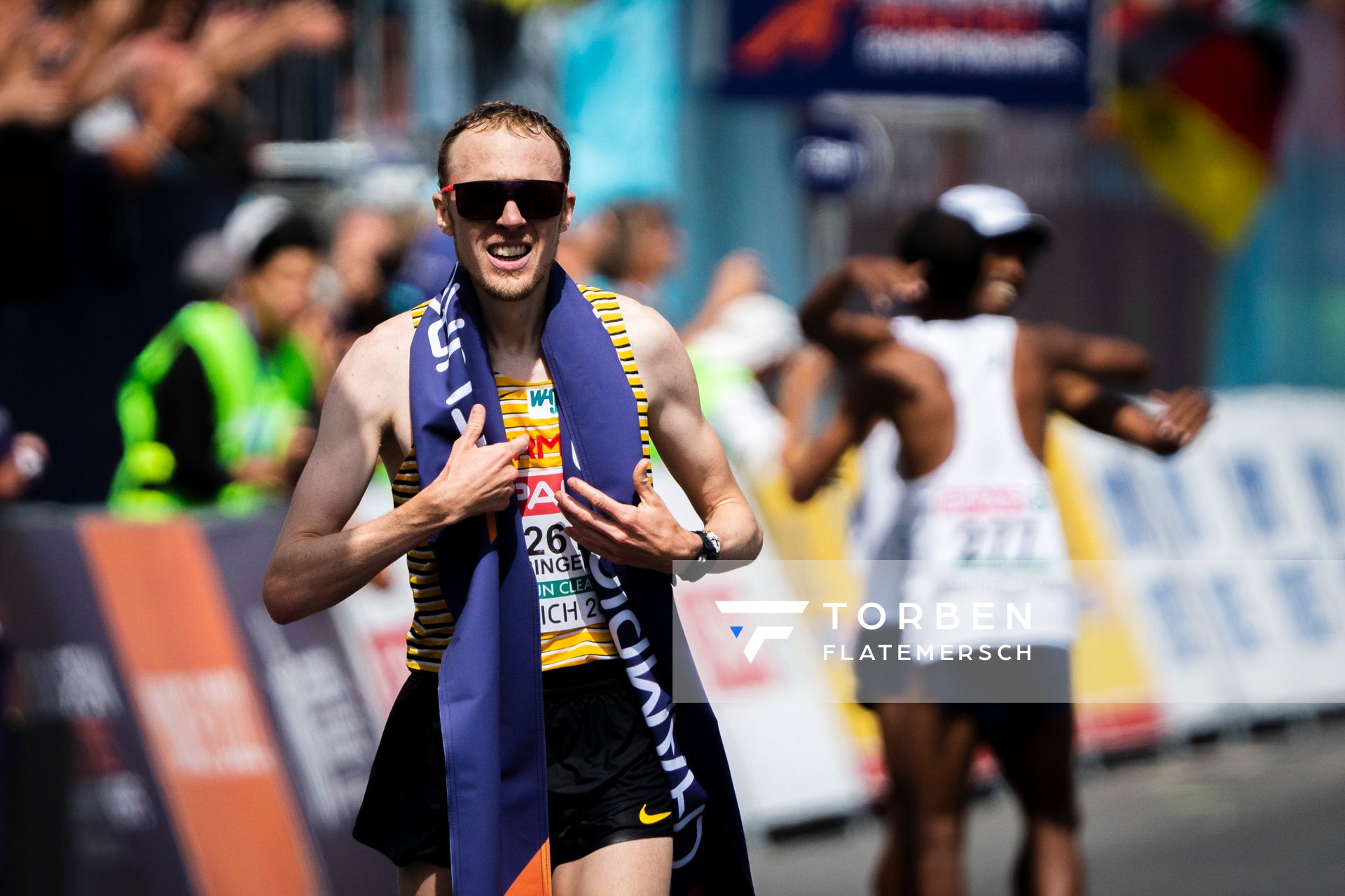 Richard Ringer (GER); Marathon am 15.08.2022 bei den Leichtathletik-Europameisterschaften in Muenchen