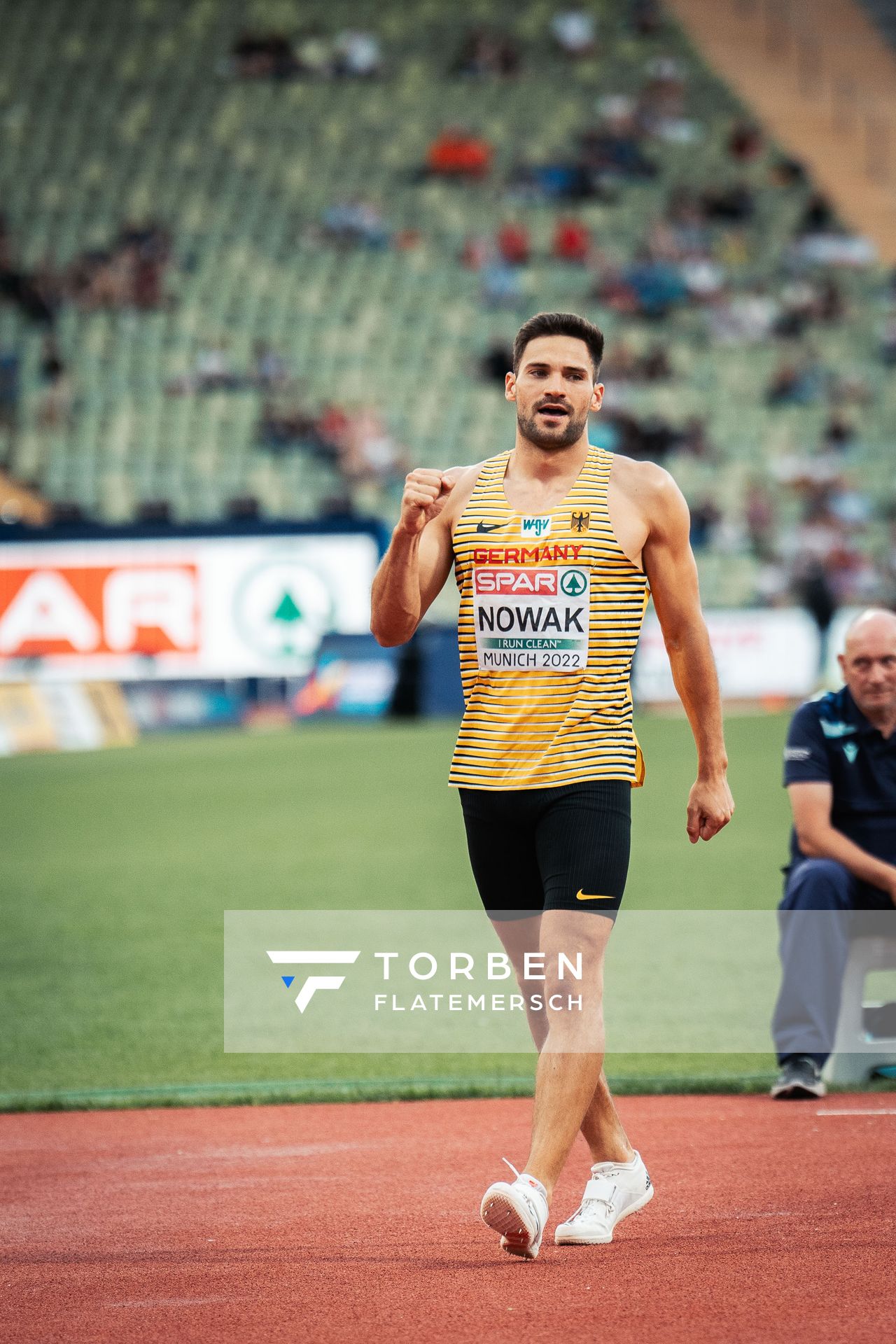 Tim Nowak (GER) am 15.08.2022 bei den Leichtathletik-Europameisterschaften in Muenchen