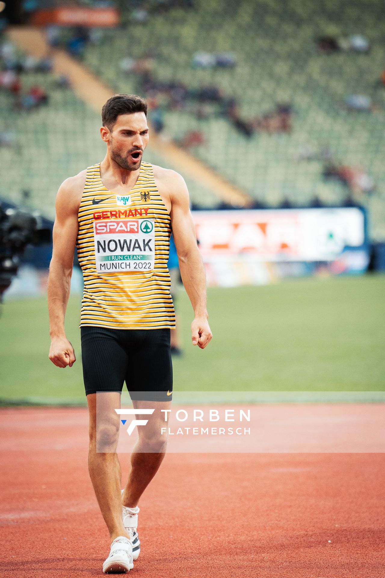 Tim Nowak (GER) am 15.08.2022 bei den Leichtathletik-Europameisterschaften in Muenchen
